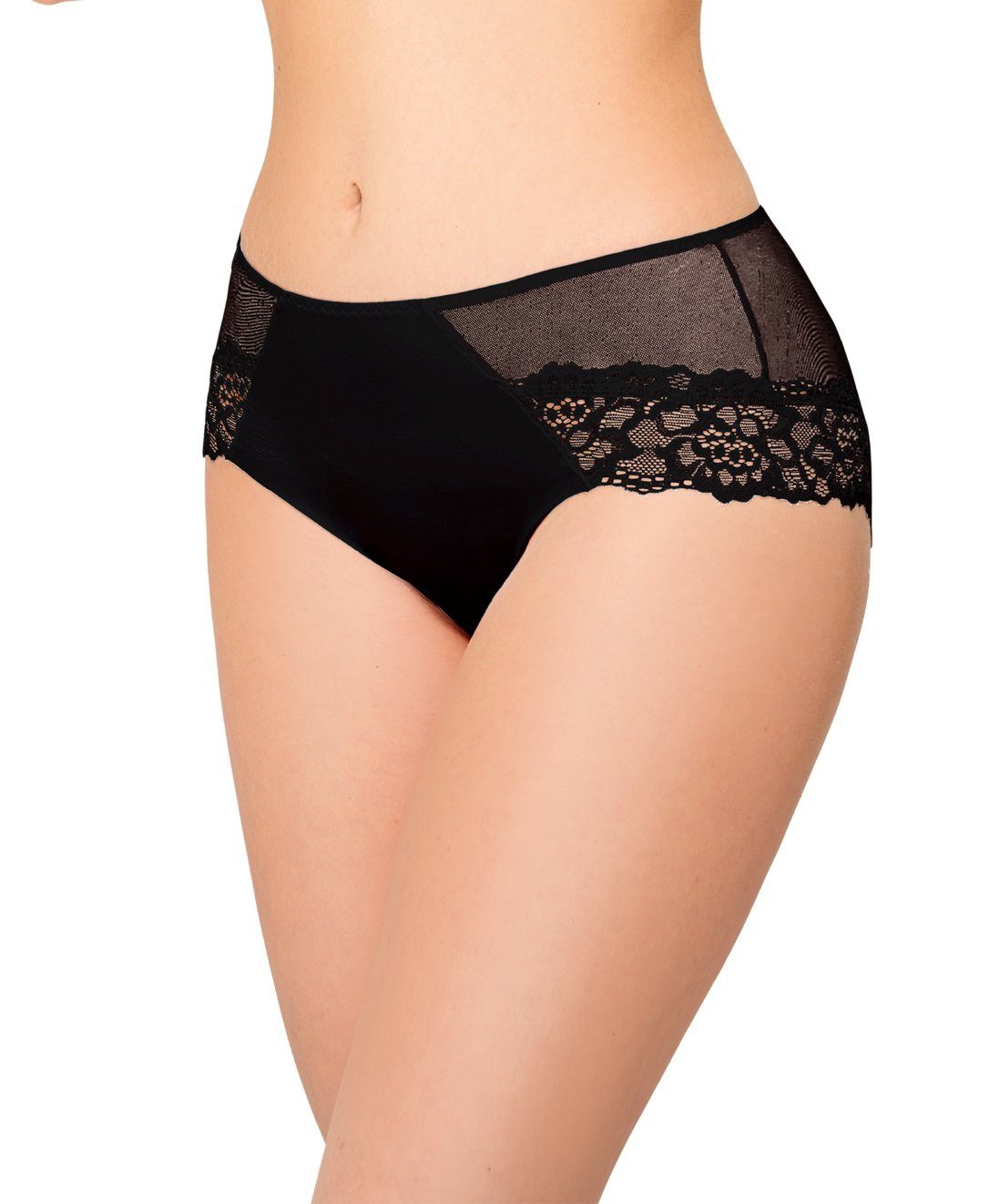 Slip auf schwarz der Ewana sexy Rückseite Mesh