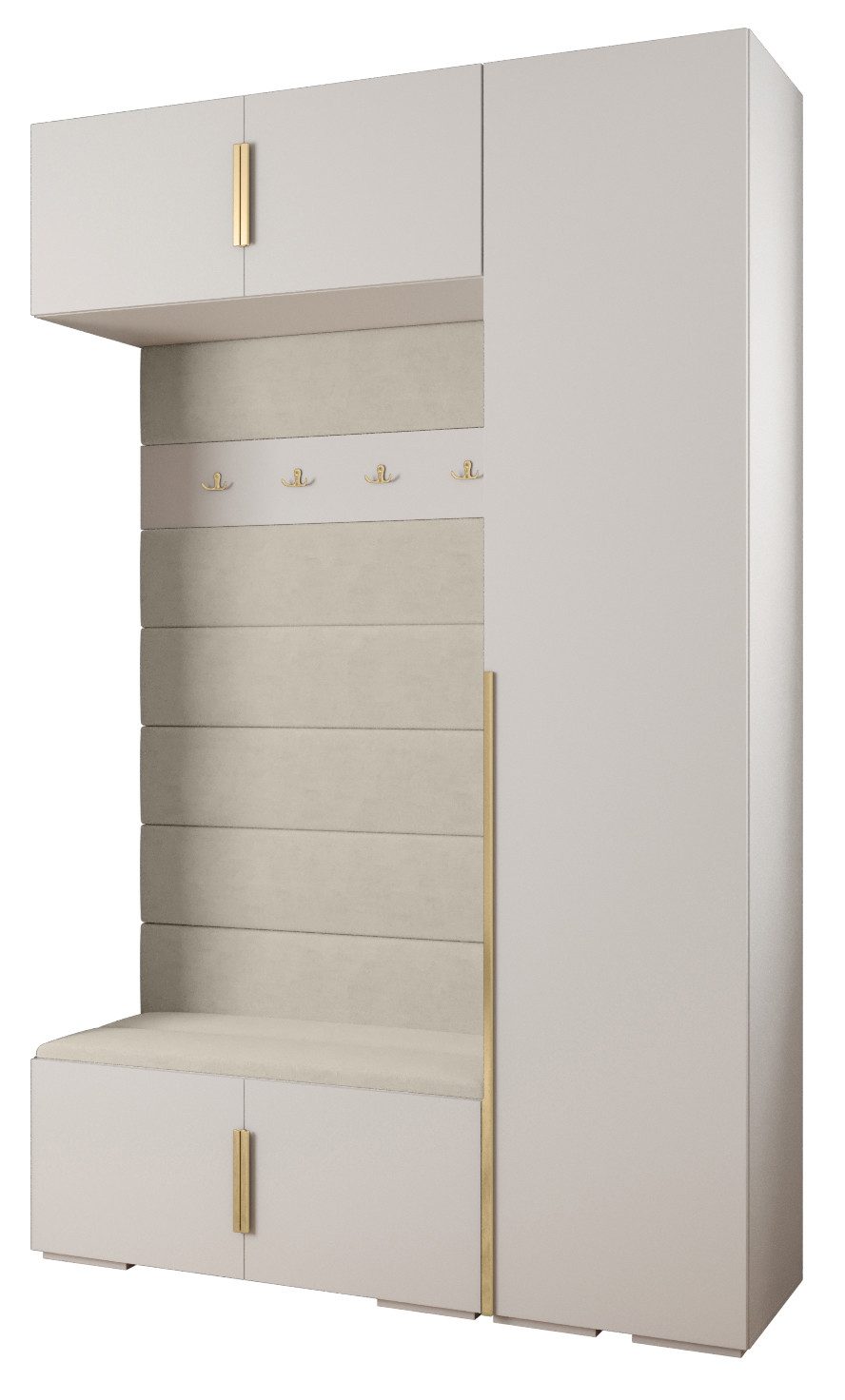 Kompaktgarderobe INOVA 1 SATZ 19 Möbelset, Garderobe mit Kleiderstange und Regalen