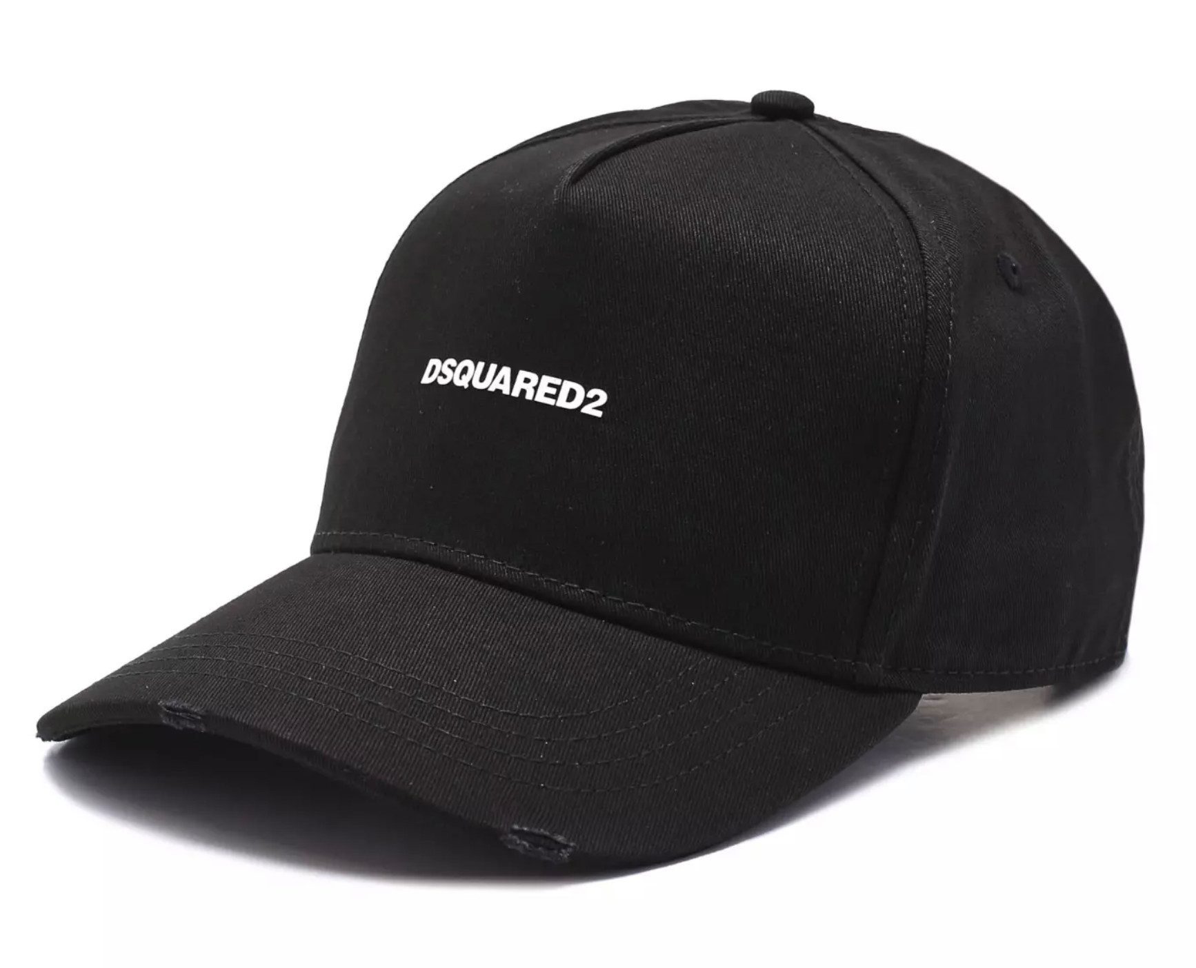 Dsquared2 Baseball Cap Mini Logo Icon Kappe Mütze Cap Basebalkappe Destroyed-Details für einen authentischen Used-Look