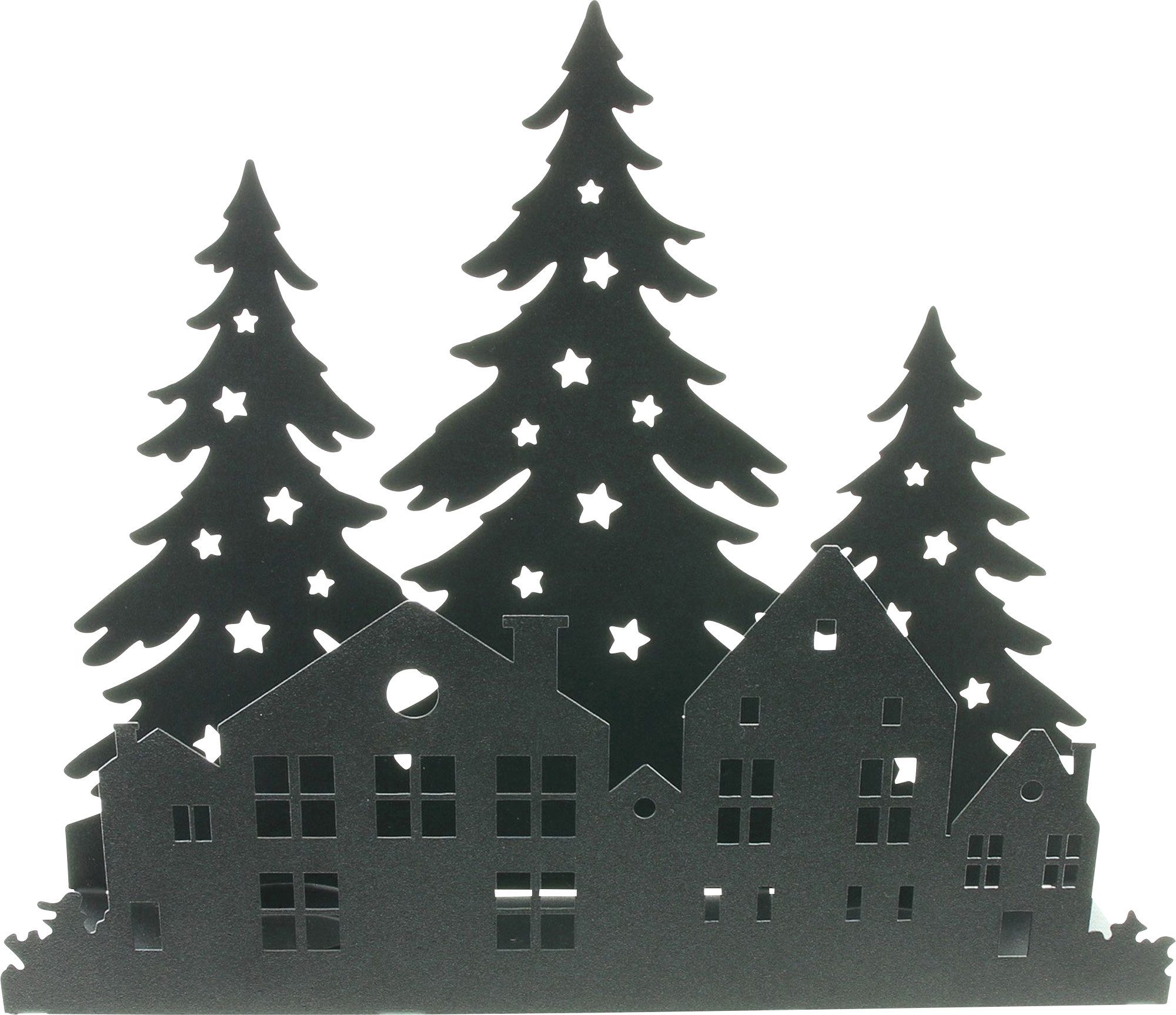 Kerzenhalter Teelichthalter "Häuser im Wald", Uni günstig online kaufen