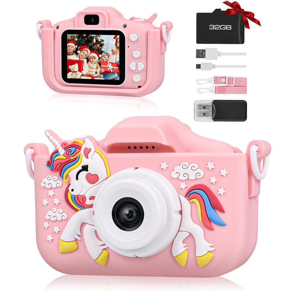X10S Einhorn Multifunktions-Kinderkamera 2,0-Zoll-Display Kinderkamera
