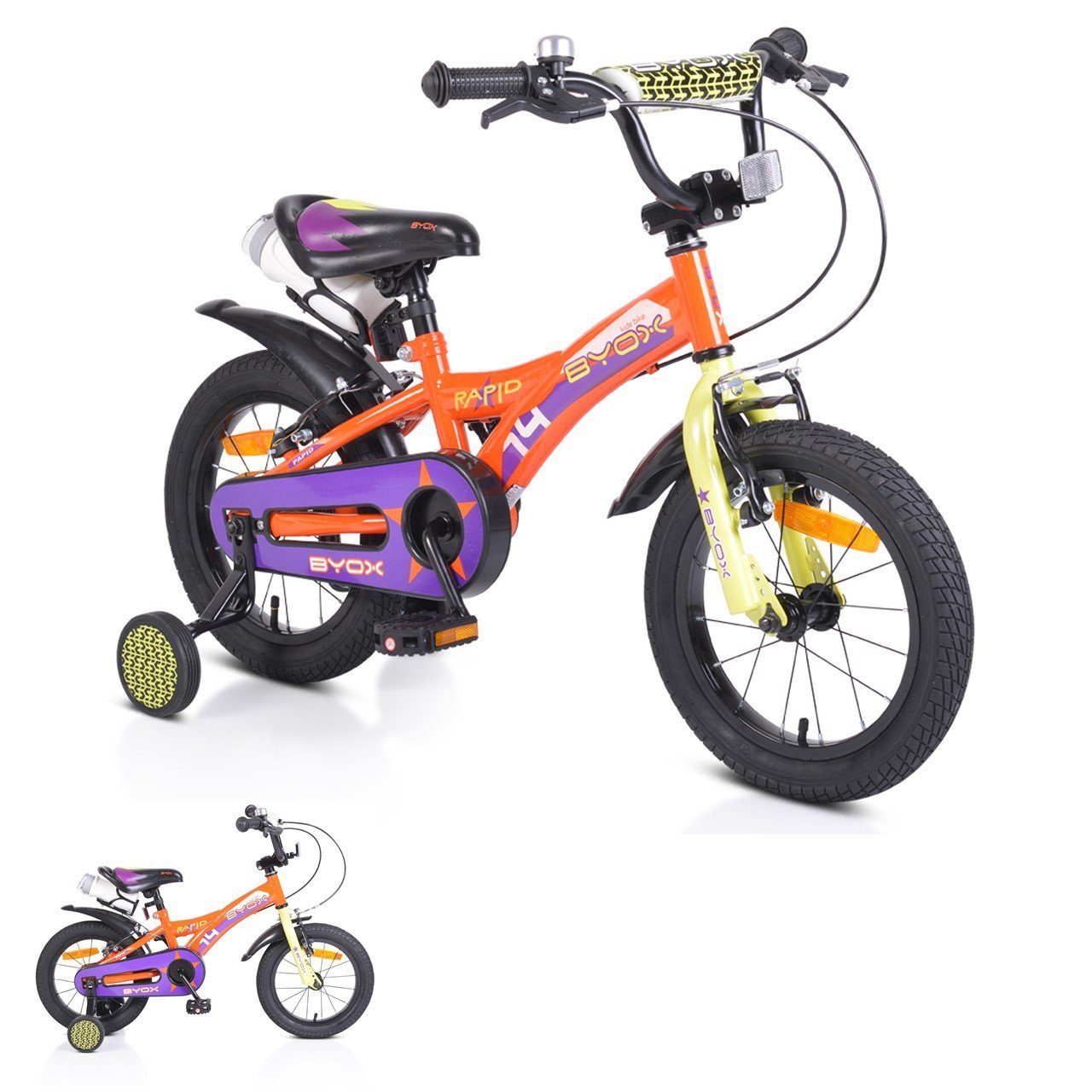 BMX Kinderfahrrad 16 Zoll Arkus Fahrrad 16" mit Rücktrittbremse und Stützräder 