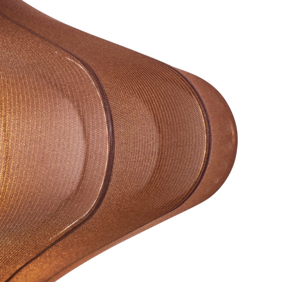 Qazqa Pendelleuchte Plu, ohne Leuchtmittel, Extra-Warmweiß, QAZQA Hängeleuchte, e27, Braun, Textil, Japandi