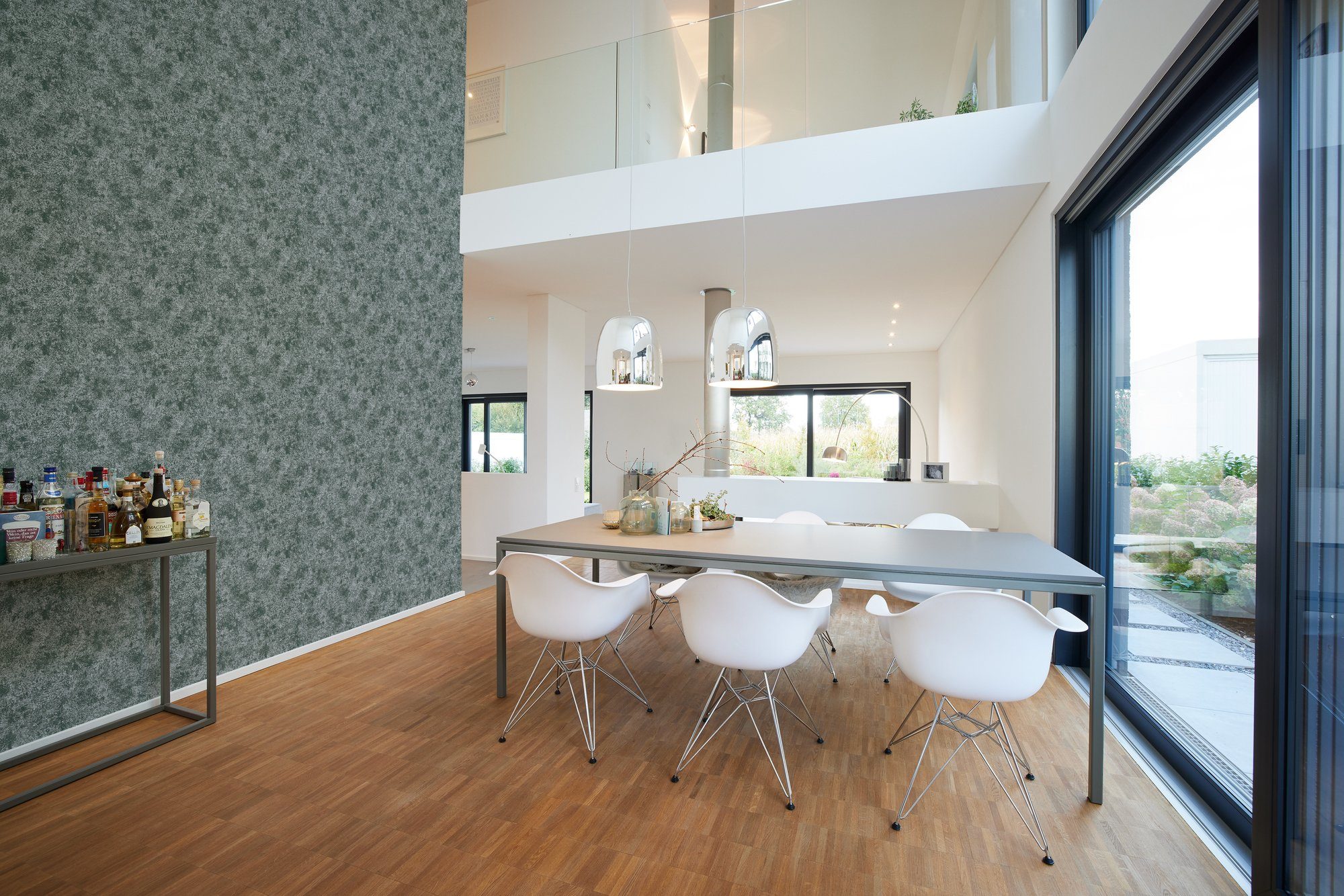 A.S. Création Vliestapete Metallic Tapete, glatt, Metall-Effekte, gemustert, metallic, (1 St), Tapete Putzoptik Glatt Tapeten Wohnzimmer Schlafzimmer Küche Flur Büro
