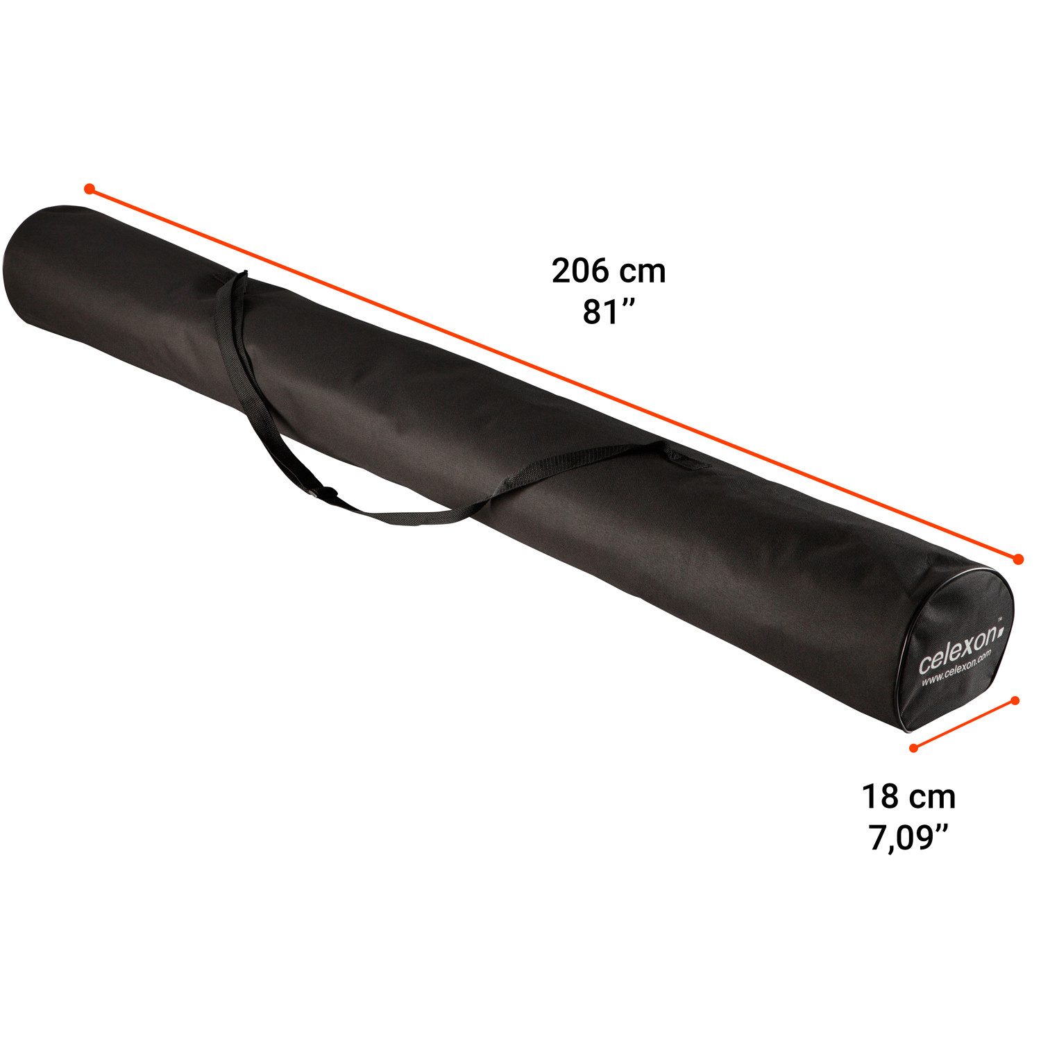 Celexon Halterungszubehör Softcase für Stativleinwand 184 cm, (schwarz)