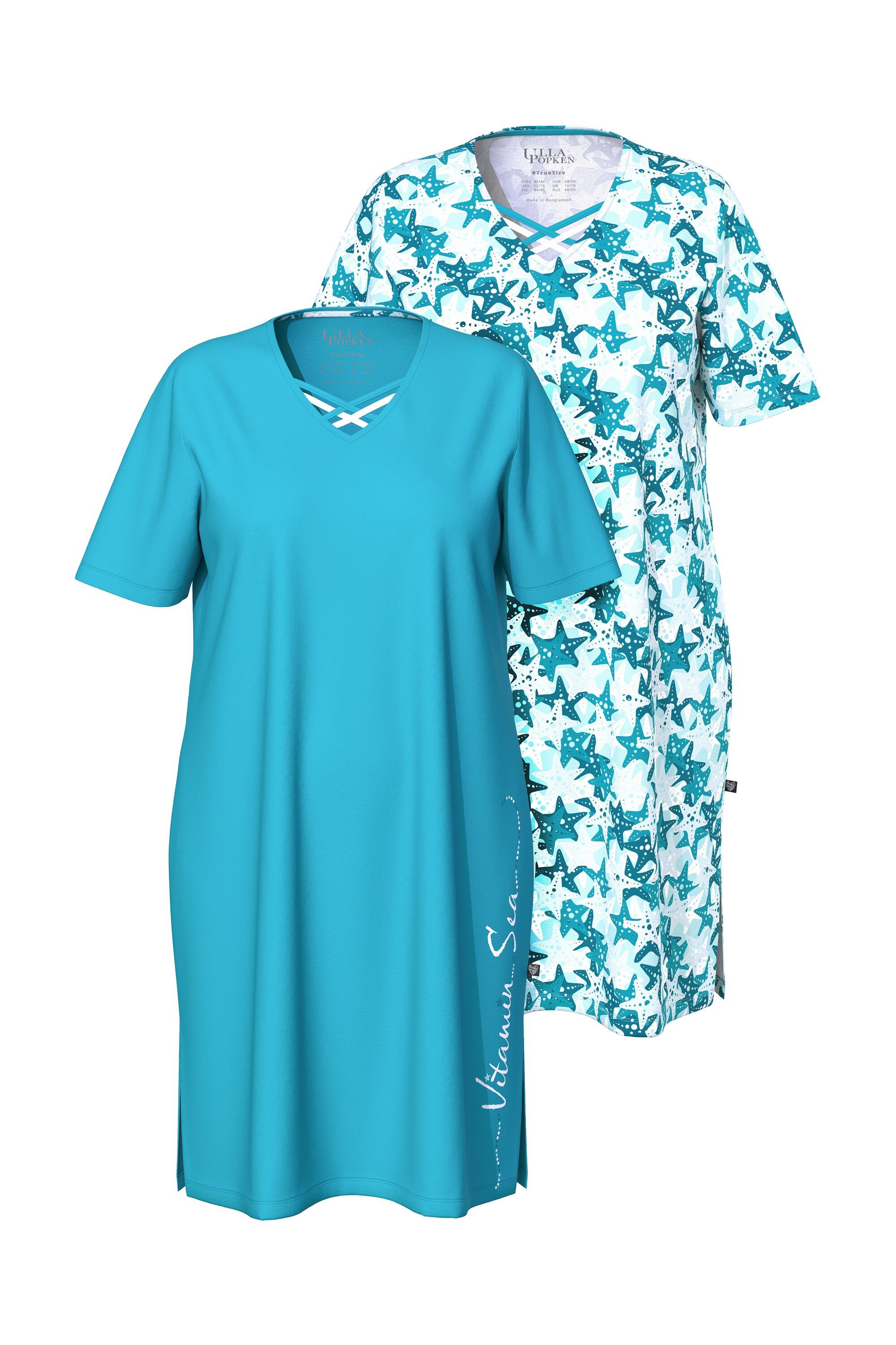 Ulla Popken Bigshirt Bigshirts 2er-Pack Seesterne günstig online kaufen