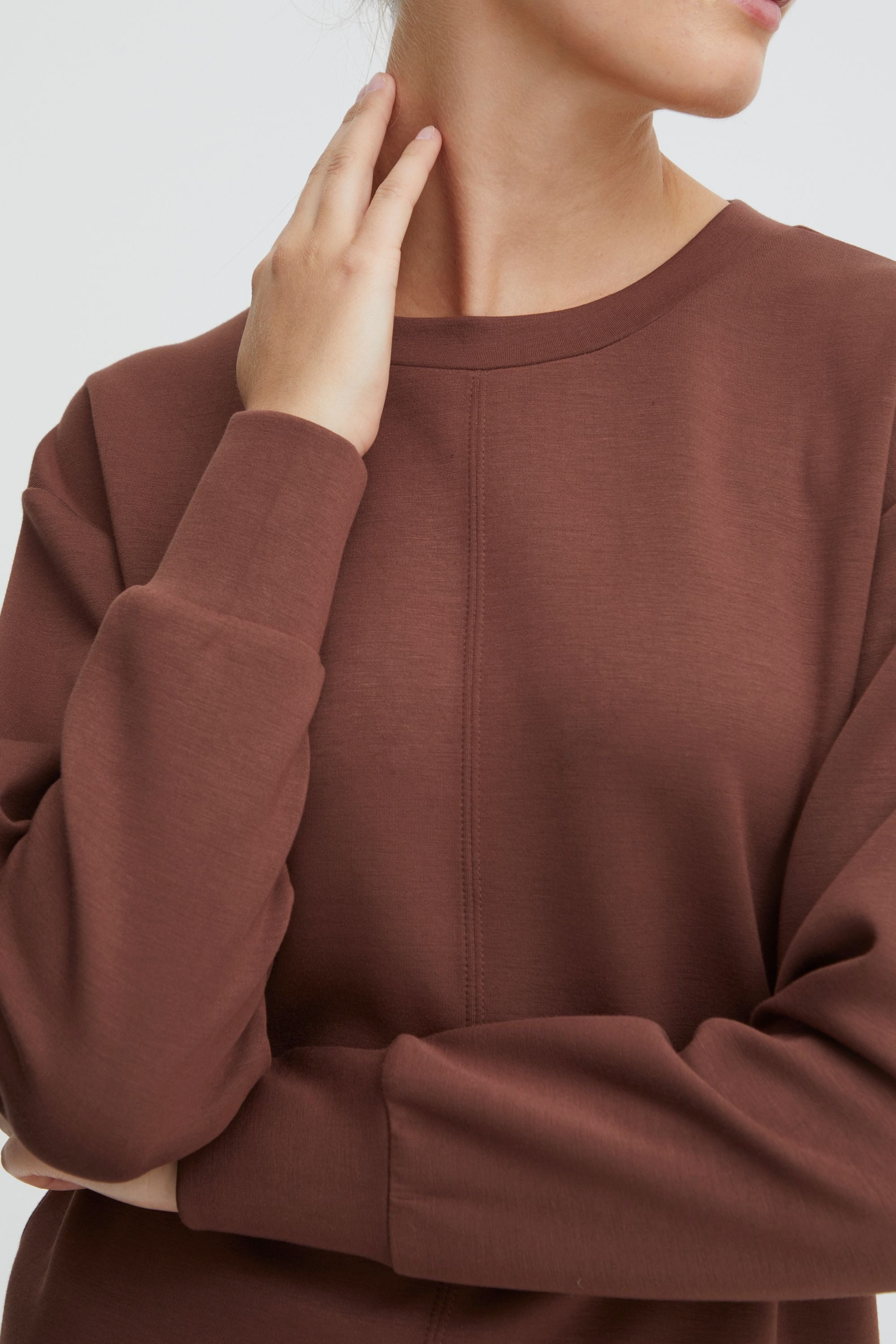 OXMO Rundhalspullover OXPea Modischer Pullover