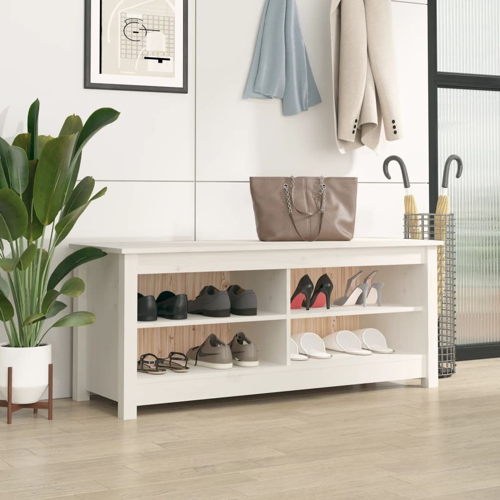 furnicato Schuhschrank Schuhbank Weiß 110x38x45,5 cm günstig online kaufen