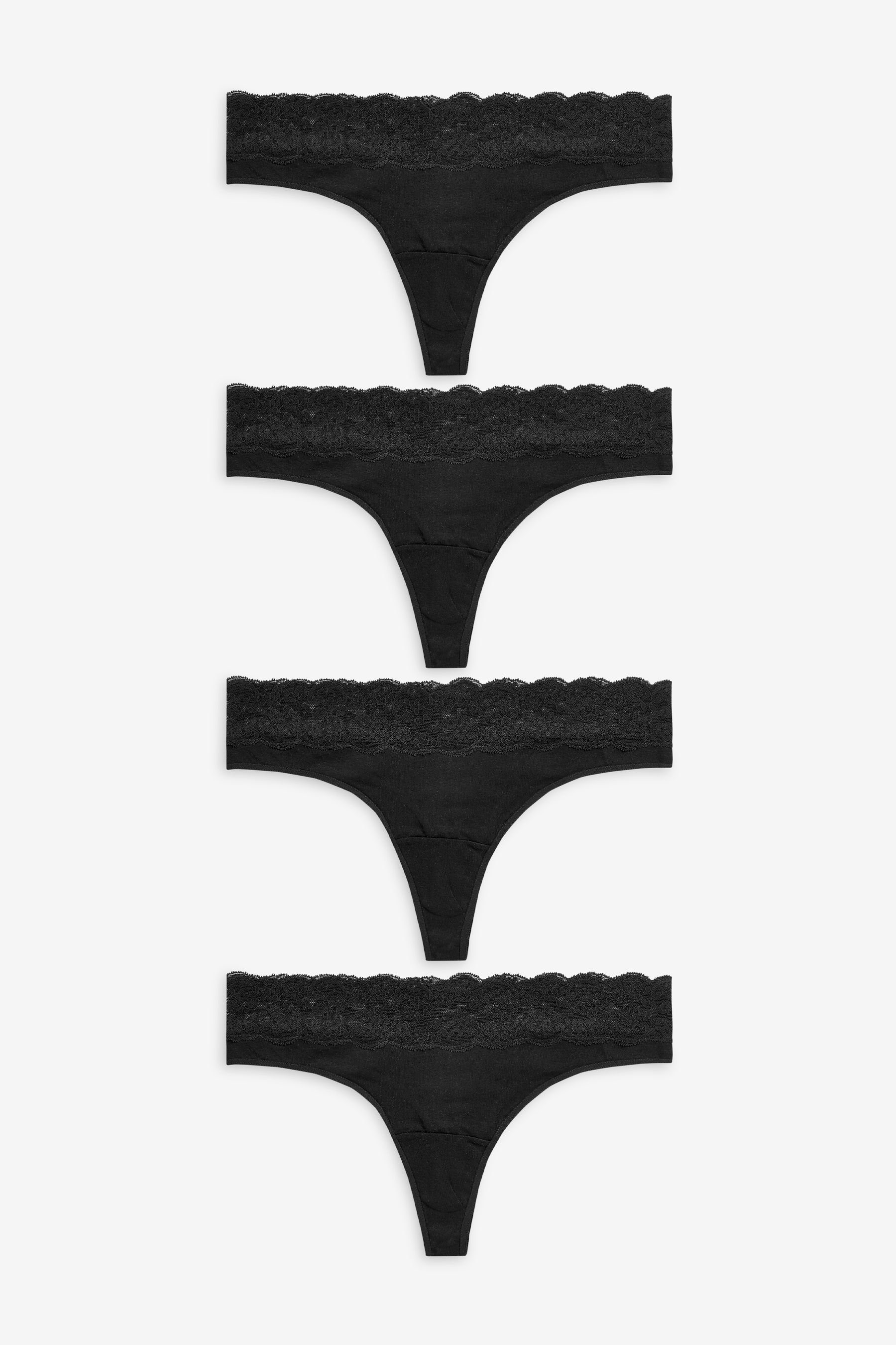Next String Spitzenslips im 4er-Pack, Tanga (4-St)