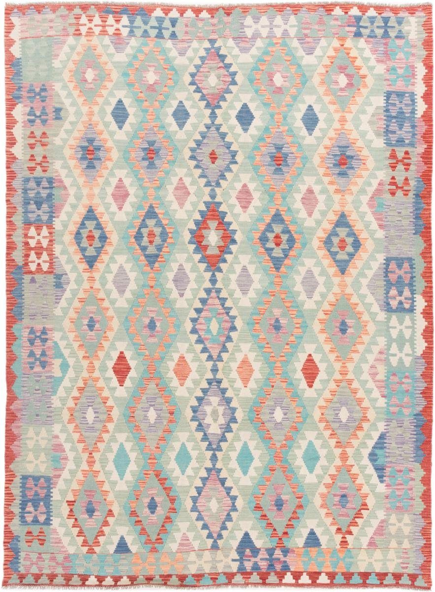 Orientteppich Kelim Afghan 215x288 Handgewebter Orientteppich, Nain Trading, rechteckig, Höhe: 3 mm