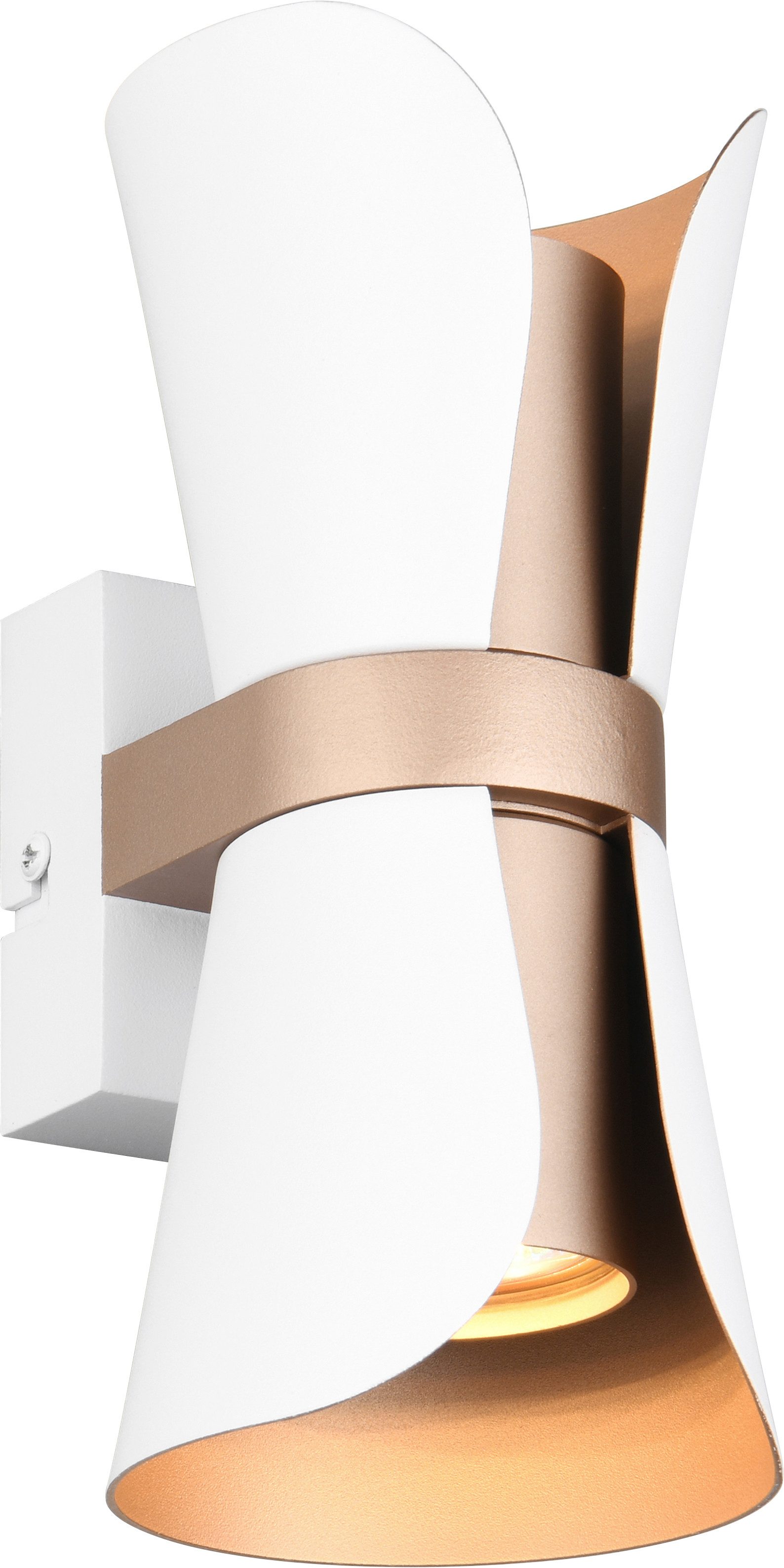 TRIO Leuchten Wandleuchte COAT, up-and-down Wandlampe exkl 2x GU10 max 10W, zweifarbig, Leuchtmittel wechselbar, warmweiß - kaltweiß, moderne Design Wandleuchte für wechselbare Leuchtmittel, 21cm hoch