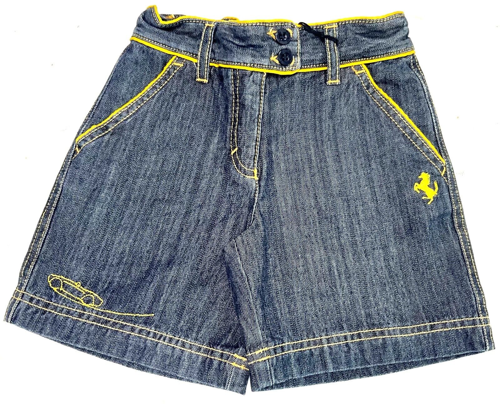 Ferrari Jeansshorts Ferrari Short Ferrari Girl Denim Shorts, Ferrari Mädchen Jeansshorts. 4-pocket Style. Ferrari Deko