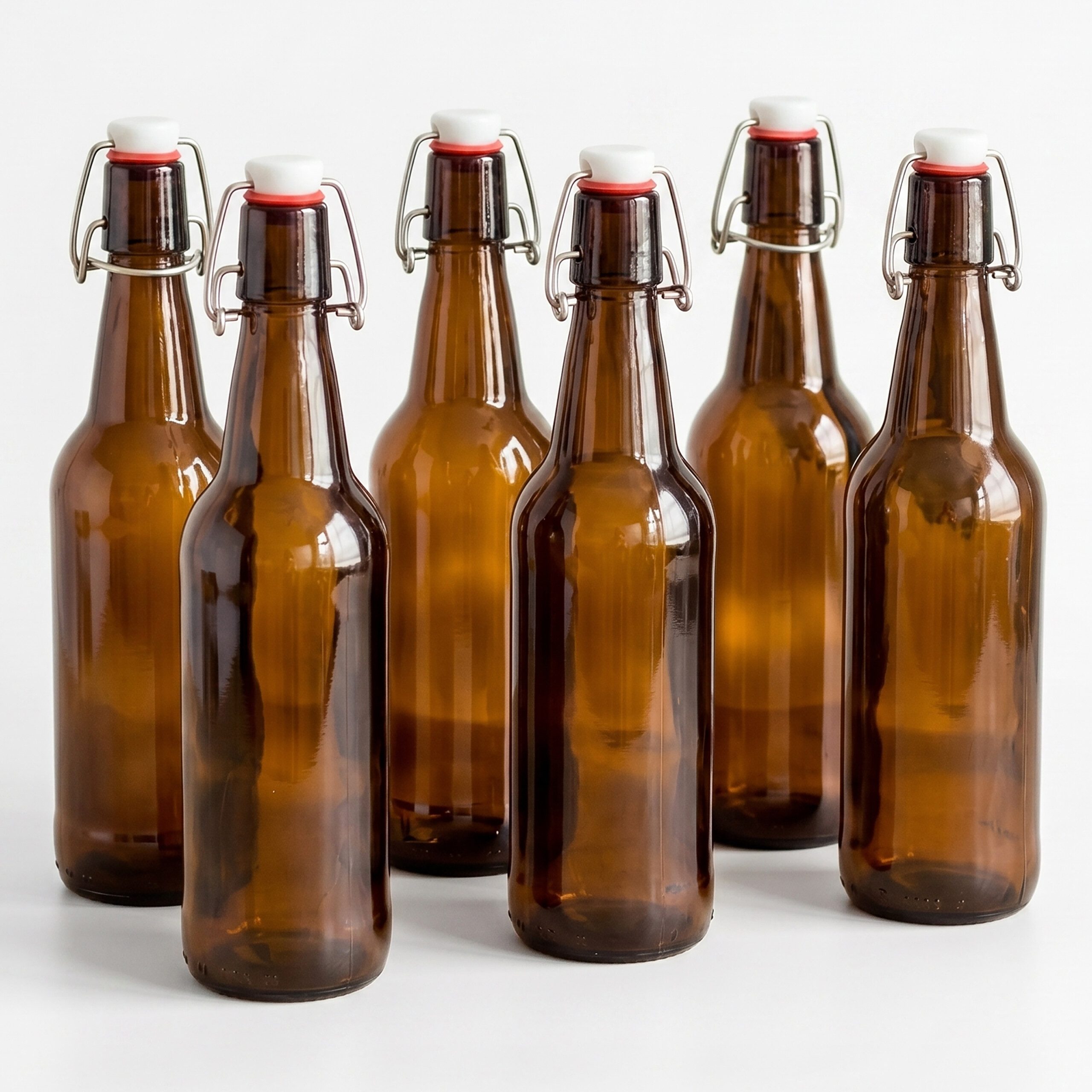 relaxdays Einmachglas 6x Flaschen zum Befüllen Bügelverschluss, Glas, (6-tlg)