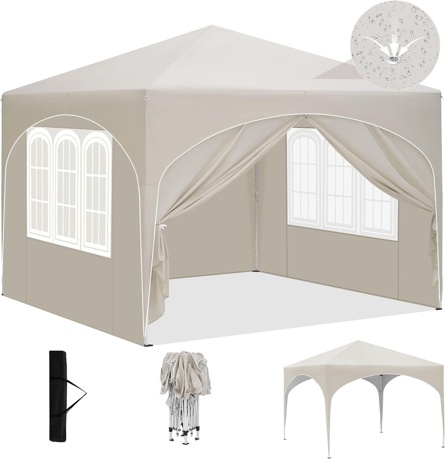 EUGAD Pavillon, mit 4 Seitenteilen, Pop-Up günstig online kaufen