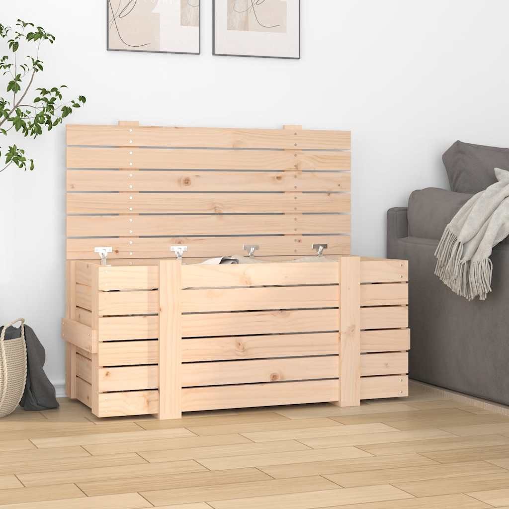 vidaXL Aufbewahrungsbox Truhe 91x40,5x42 cm Massivholz Kiefer (1 St)
