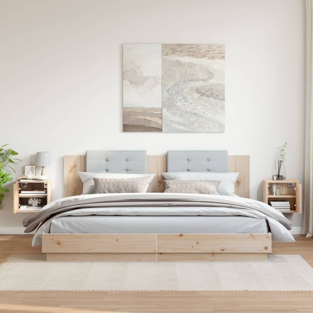 vidaXL Regal Wandschränke 2 Stk. 31,5x30x30 cm Massivholz Kiefer, 2-tlg. günstig online kaufen