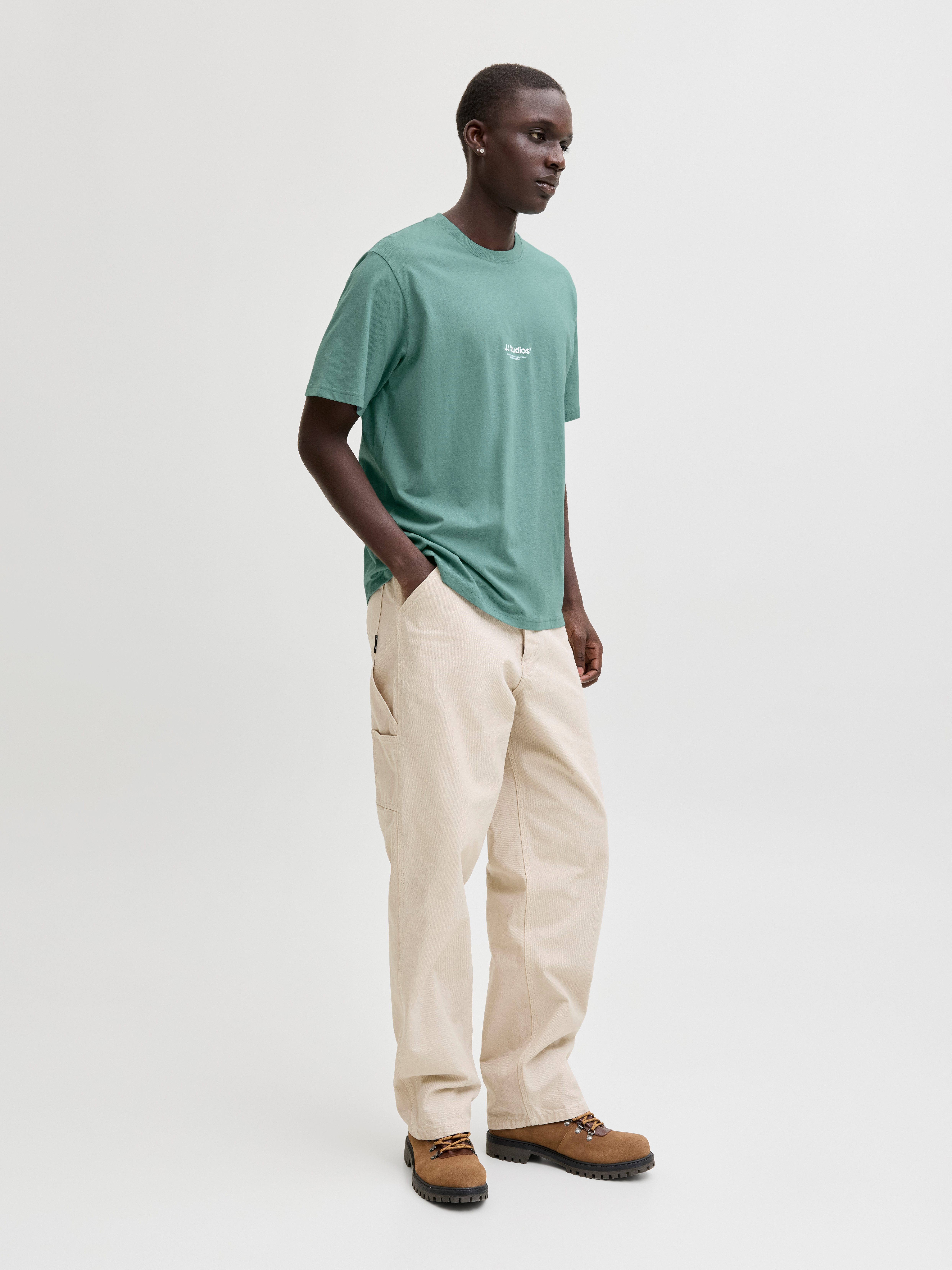 Jack & Jones T-Shirt JJESOHO TEE SS CREW NECK NOOS Baumwolle, relaxed fit – Bild 4 von 5
