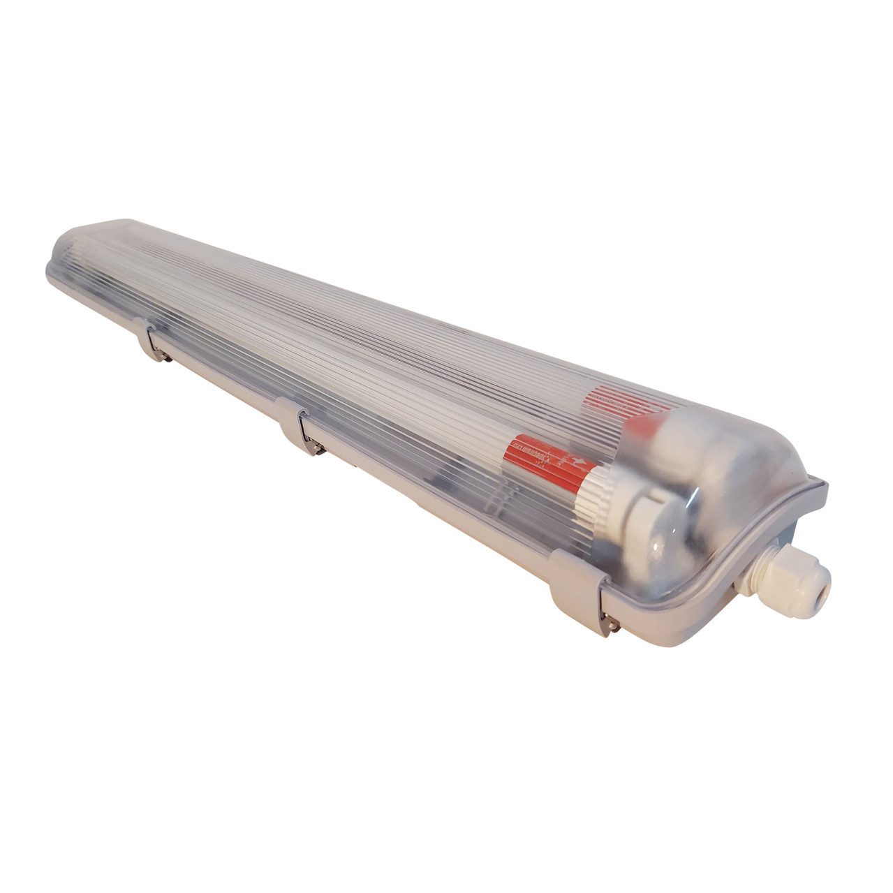 LIGHT&MORE Lichtleiste Feuchtraumleuchte 2-flammig 68 cm 18 W, T8, G13, Inkl. Leuchtmittel, Nicht dimmbar nicht Smart Home-fähig ohne Bewegungsmelder