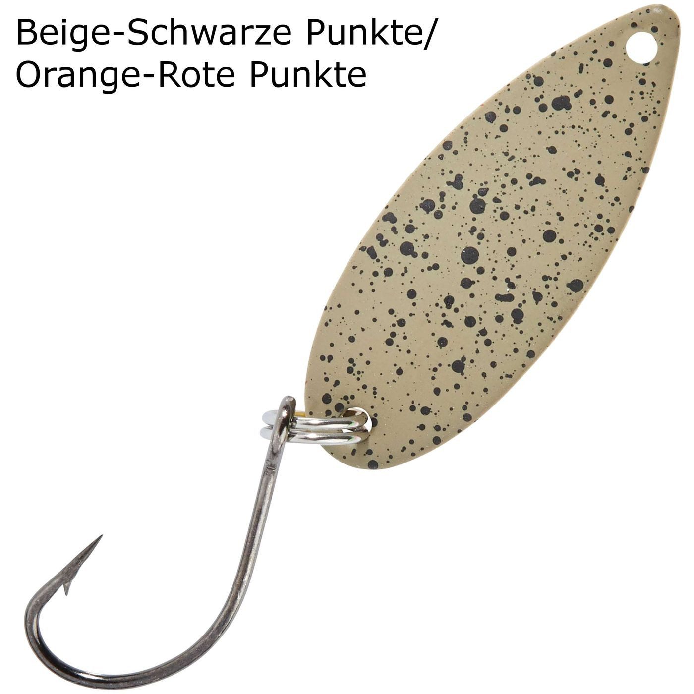 Beige-Schwarze Punkte/Orange-Rote Punkte