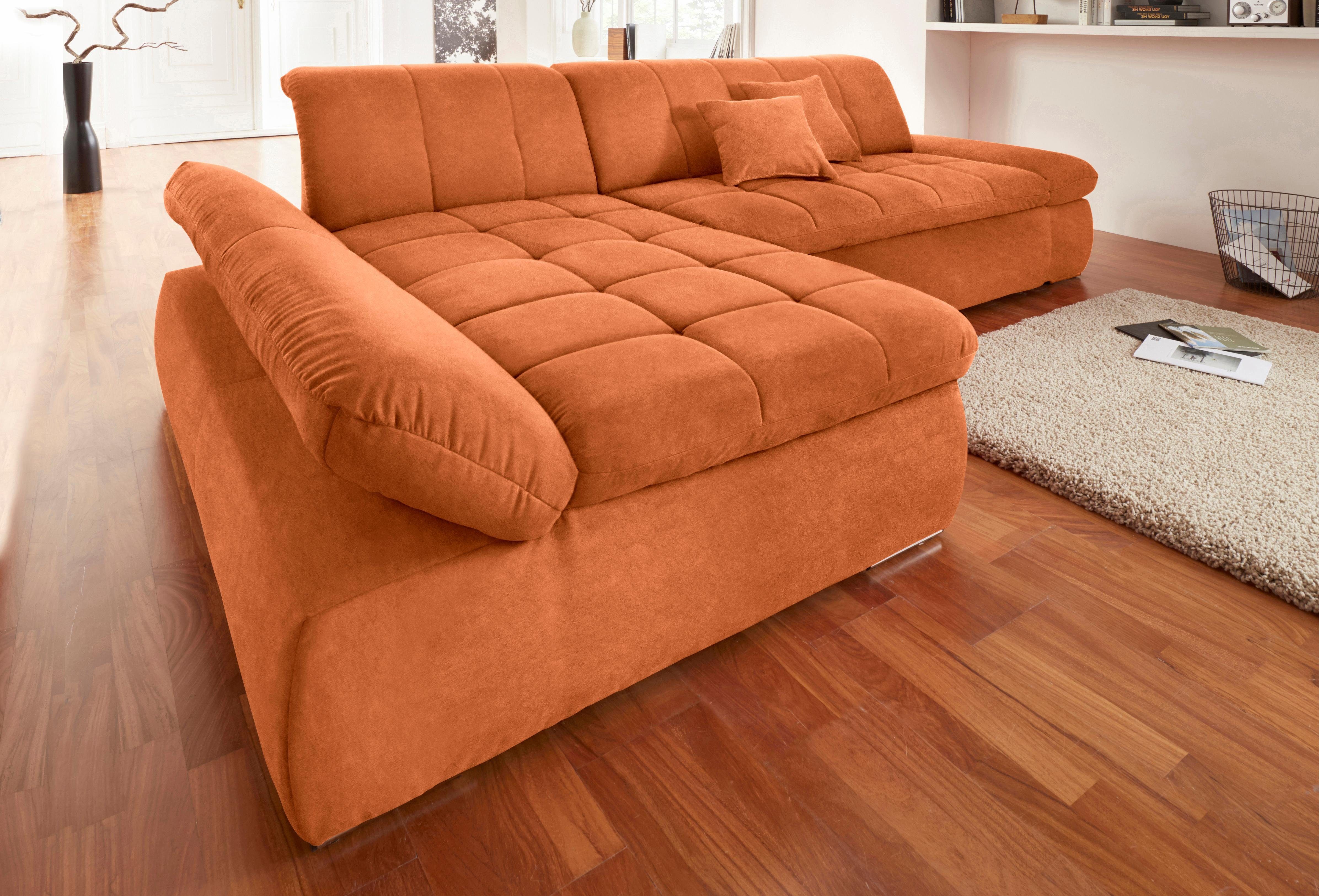 DOMO collection Ecksofa NMoric XXL, B/T/H: 300/172/80cm, L-Form, wahlweise günstig online kaufen
