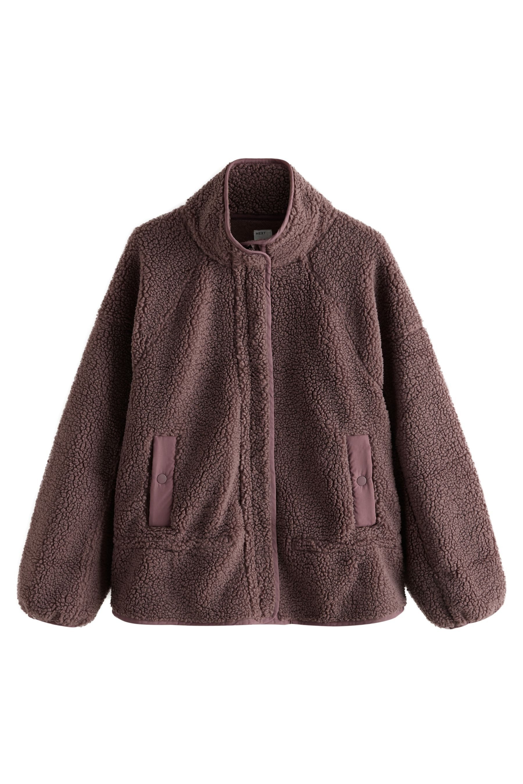 Next Fleecepullover Borg-Fleece mit halben Reißverschluss + Schößchen (1-tlg)