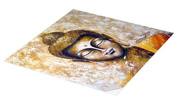 Posterlounge Wandfolie Theheartofart Gena, Buddha, Wohnzimmer Feng Shui Malerei