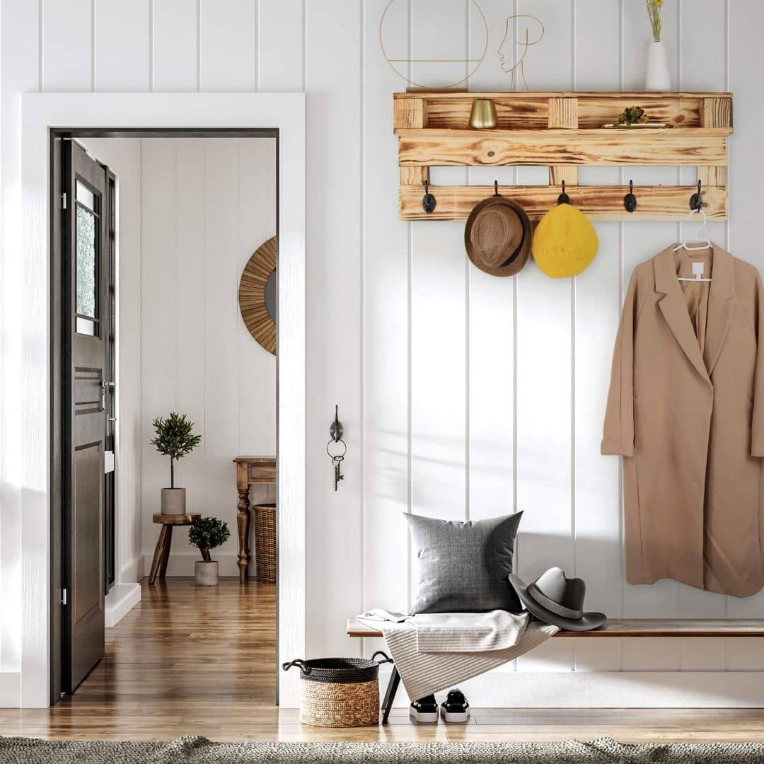 K&L Wall Art Wandgarderobe Palettenmöbel Garderobe Vintage Paletten Wandreg günstig online kaufen