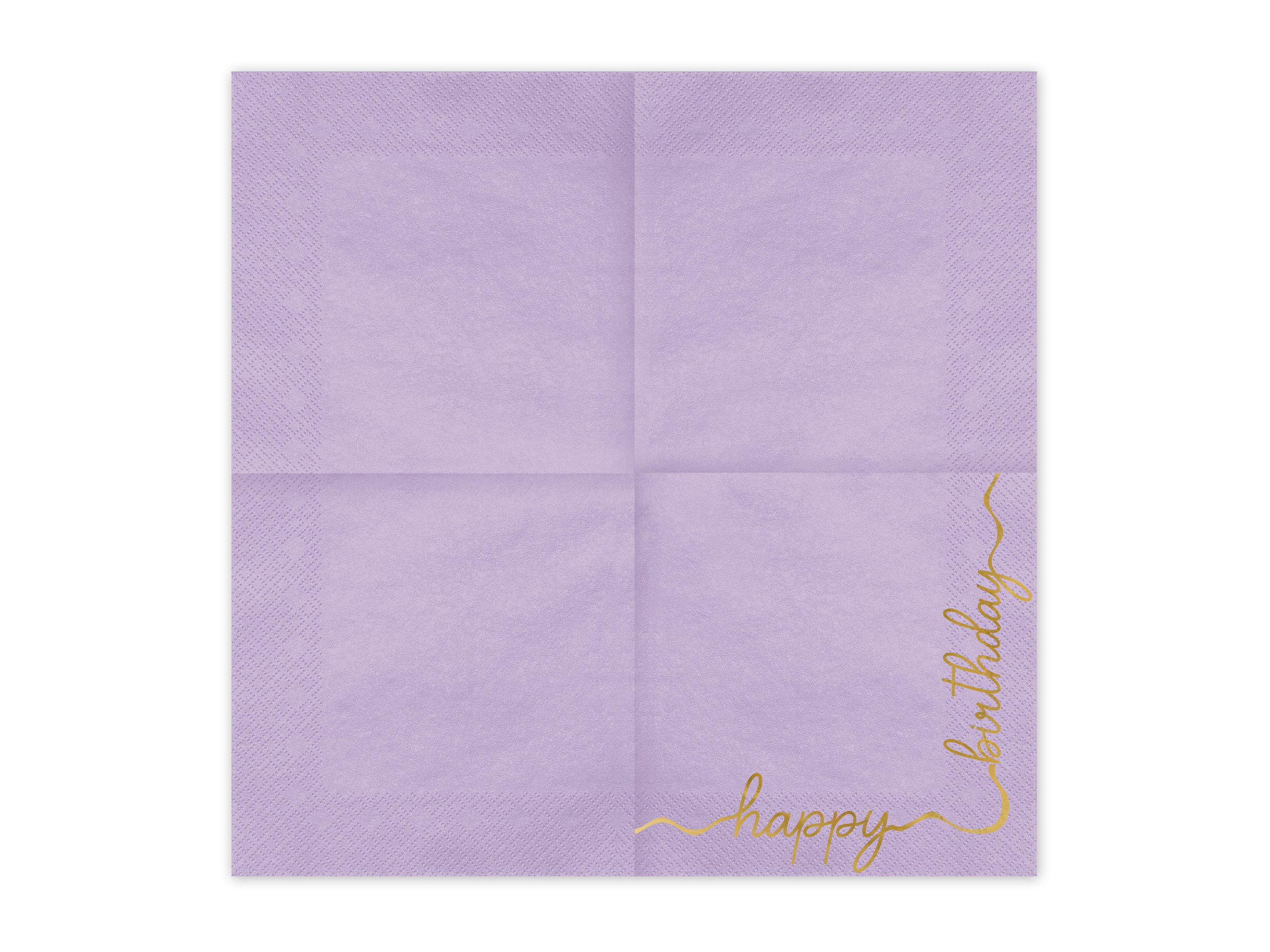 partydeco Papierdekoration, Servietten Papier 33x33cm Happy Birthday 12 Stü günstig online kaufen