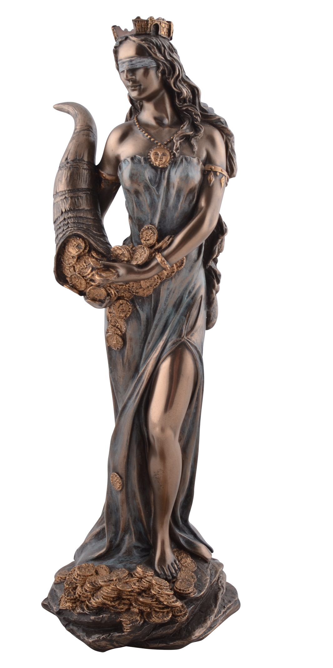 Vogler direct Gmbh Dekofigur Fortuna, Römische Göttin des Glücks mit Füllhorn by Veronese, Kunststein, Größe: LxBxH ca. 11x10x29cm