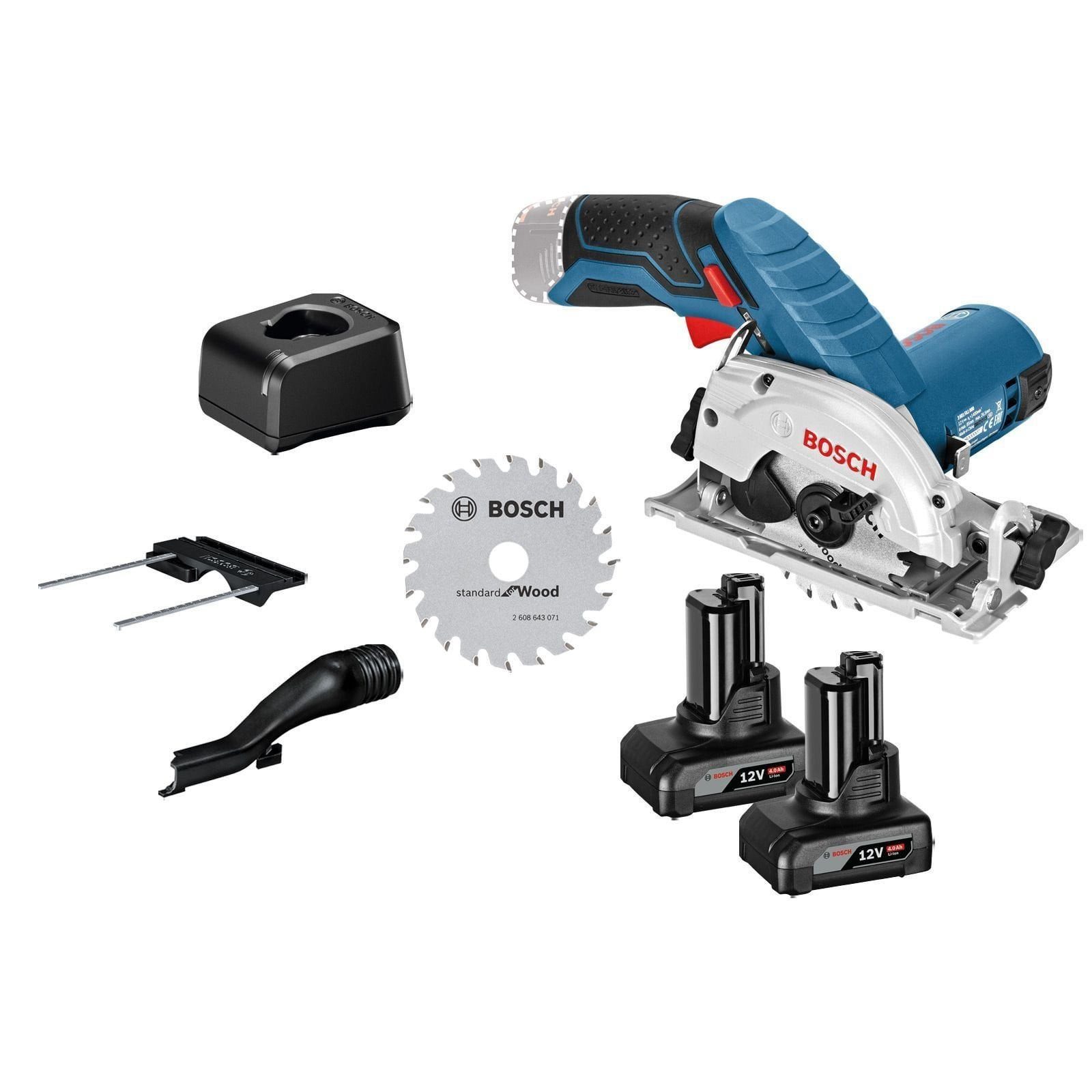 BOSCH Akku-Handkreissäge Bosch Akku-Kreissäge GKS 12V-26 12 V Ø 85 mm / 2x 4,0 Ah Akku + Ladege