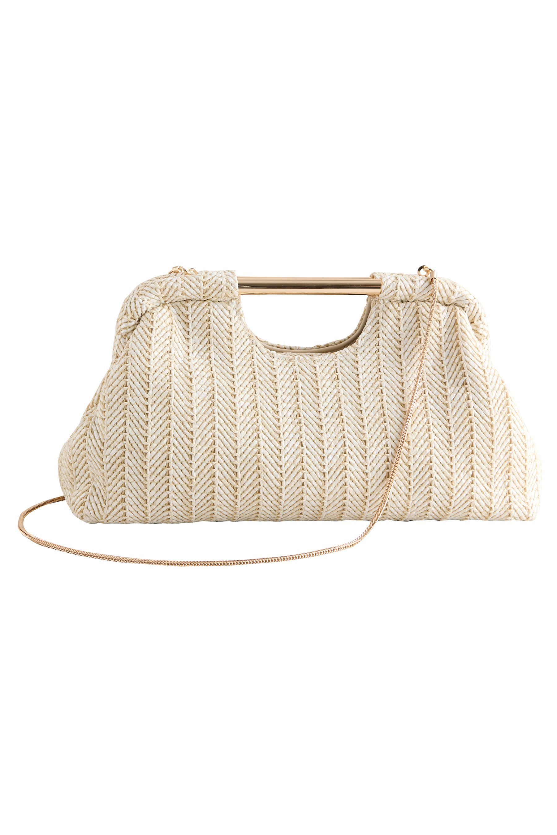 Next Clutch Tasche in Kroko-Optik mit Cut-out (1-tlg)