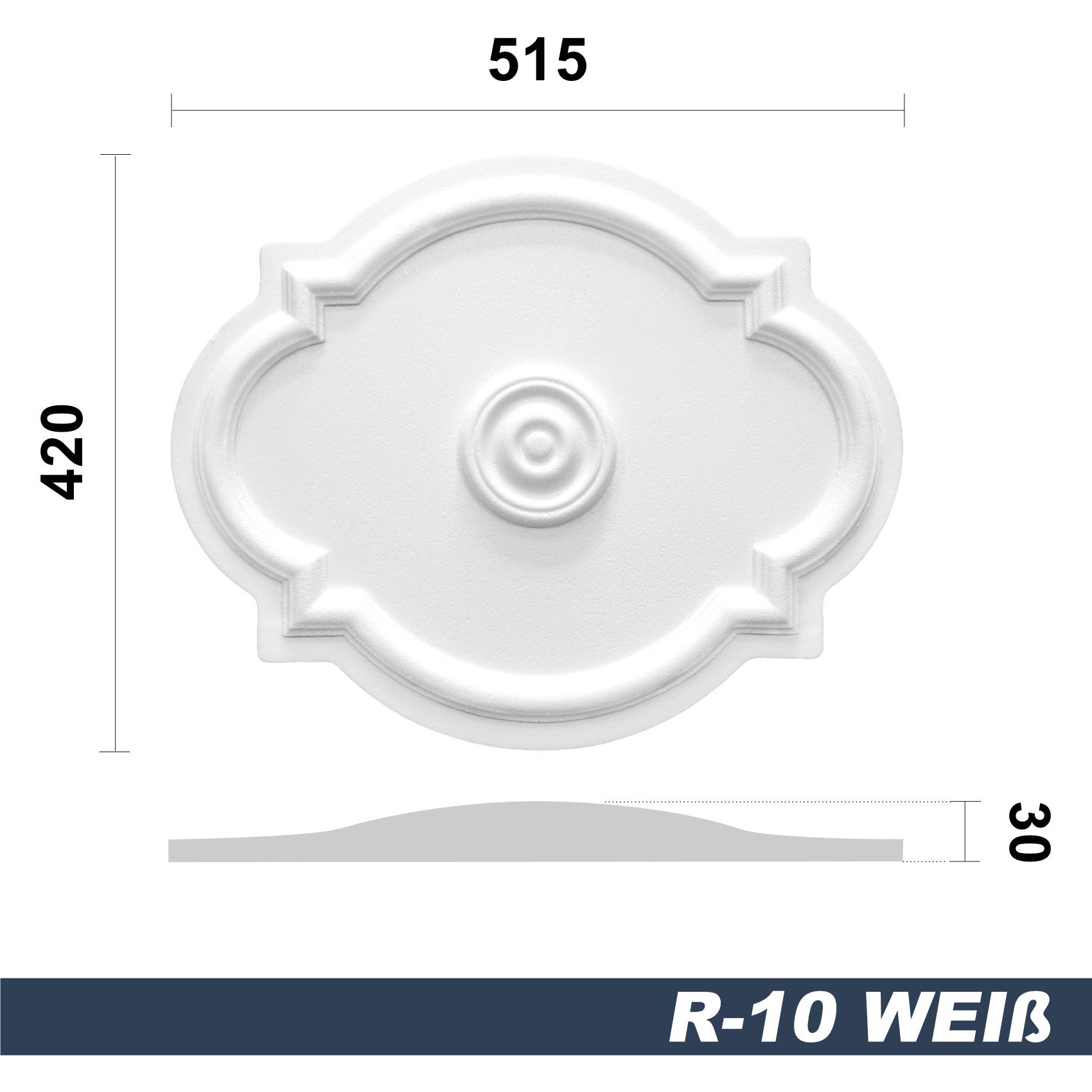 marbet design Wanddekoobjekt R-10 (Stuckrosette aus günstig online kaufen