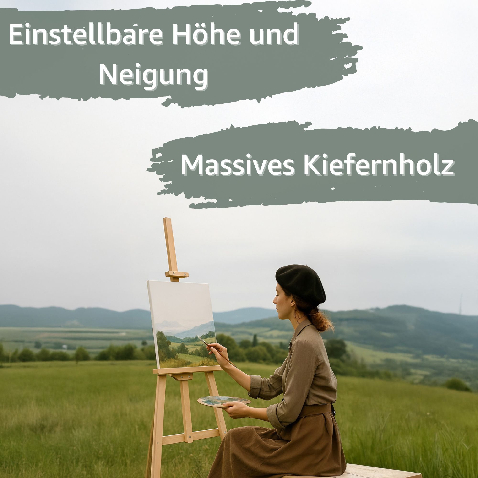 Amazinggirl Standstaffelei Staffelei Holz groß Leinwand Ständer - Holzständer für Sitzplan