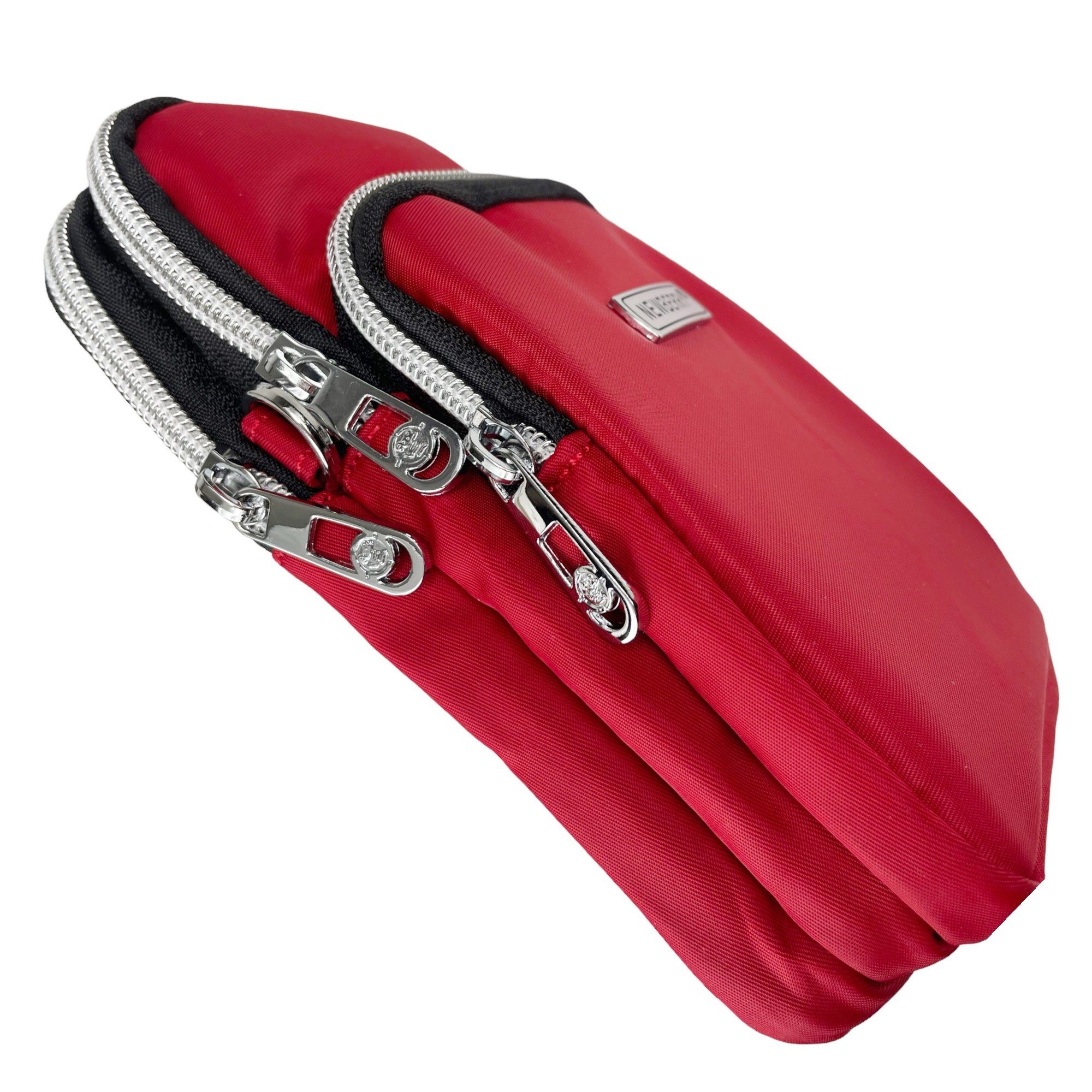 Taschen4life Handytasche kleine Damen & Herren Handy Umhängetasche 022-19, abnehmbares Trageband, Befestigungsschlaufe und Karabiner