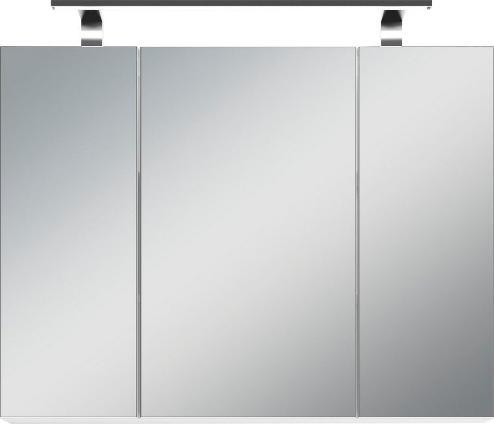 80 Schalter-/Steckdosenbox Homexperts Spiegelschrank Breite & cm, LED-Beleuchtung mit Salsa