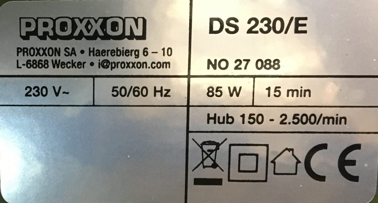 PROXXON INDUSTRIAL Dekupiersäge Proxxon Dekupiersäge DS 230/E