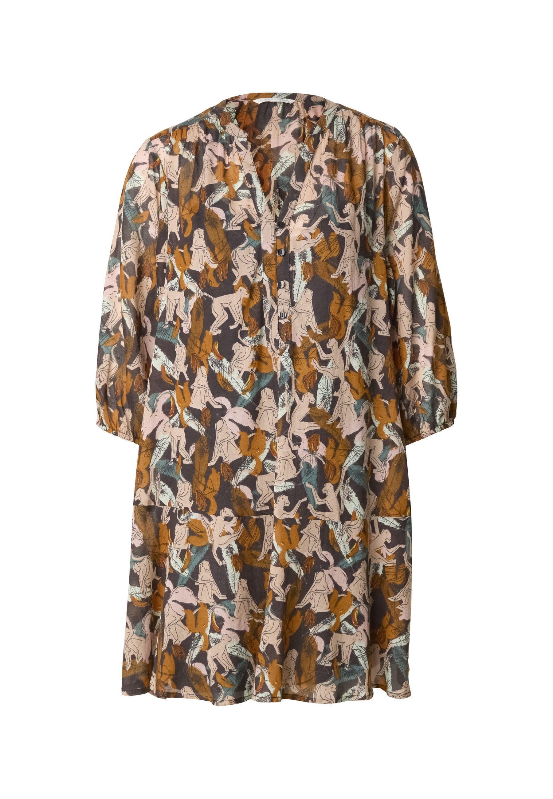 TOM TAILOR A-Linien-Kleid Tom Tailor Tom Tailor Damen 3/4 Arm (1-tlg)