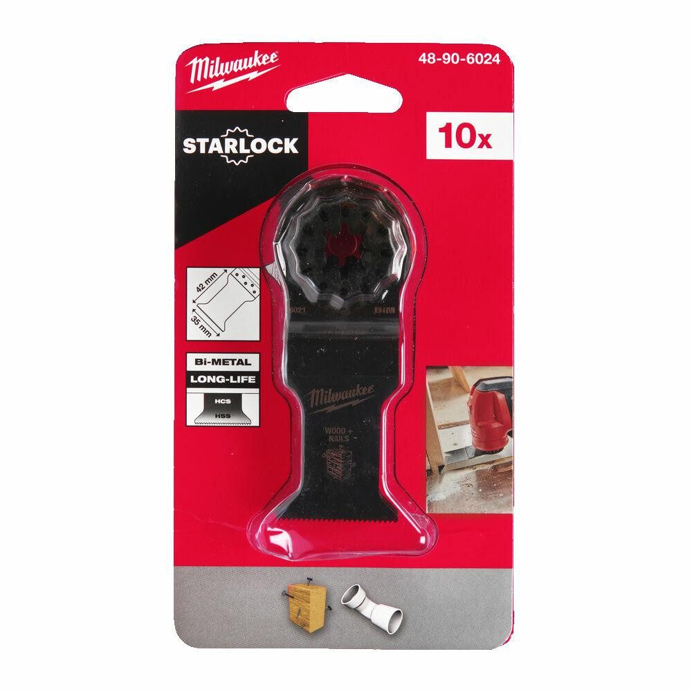 Milwaukee Tauchsägeblatt MILWAUKEE Bimetall-Tauchsägeblatt 35x42mm 10 Stück STARLOCK