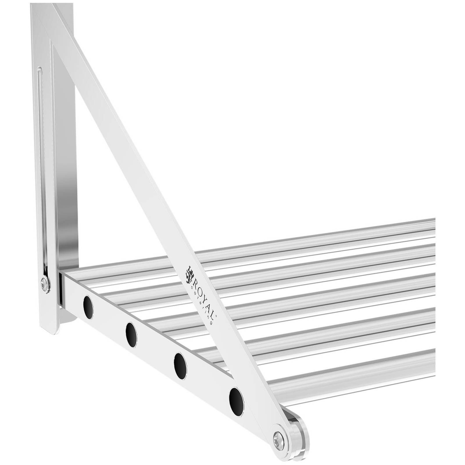 Royal Catering Hängeregal Wandbord klappbar Stangendesign 40 kg Wandregal 80 x 45 cm Küchenregal, verschiedene Größen