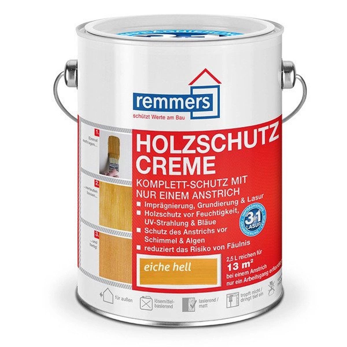 Remmers Holzschutzlasur Remmers Holzschutz-Creme - Holzlasur für außen