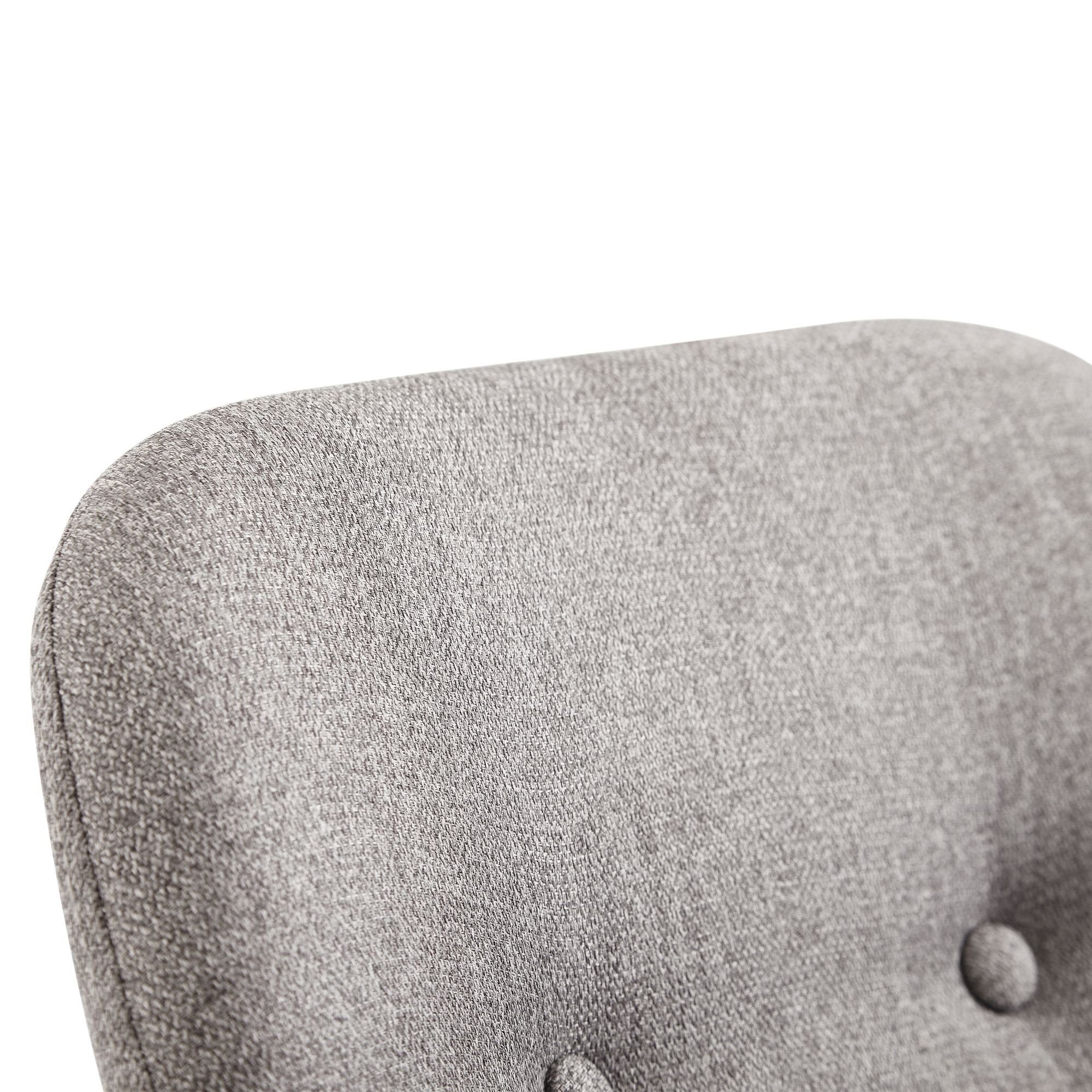 | Grau kompakte DESIGN Grau Design, Gemütlicher Größe Stuhl: Skandinavisches Schaukelstuhl KADIMA
