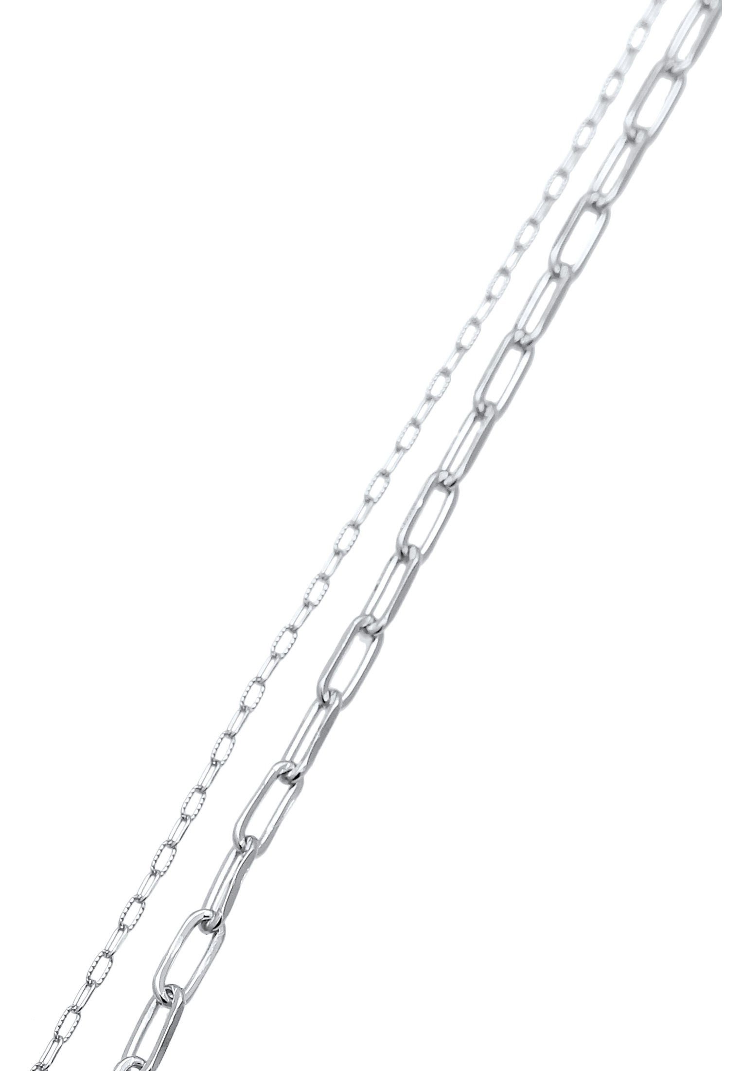 Elli Gliederkette Layer Glieder Oval Basic Chunky Chain 925 Silber