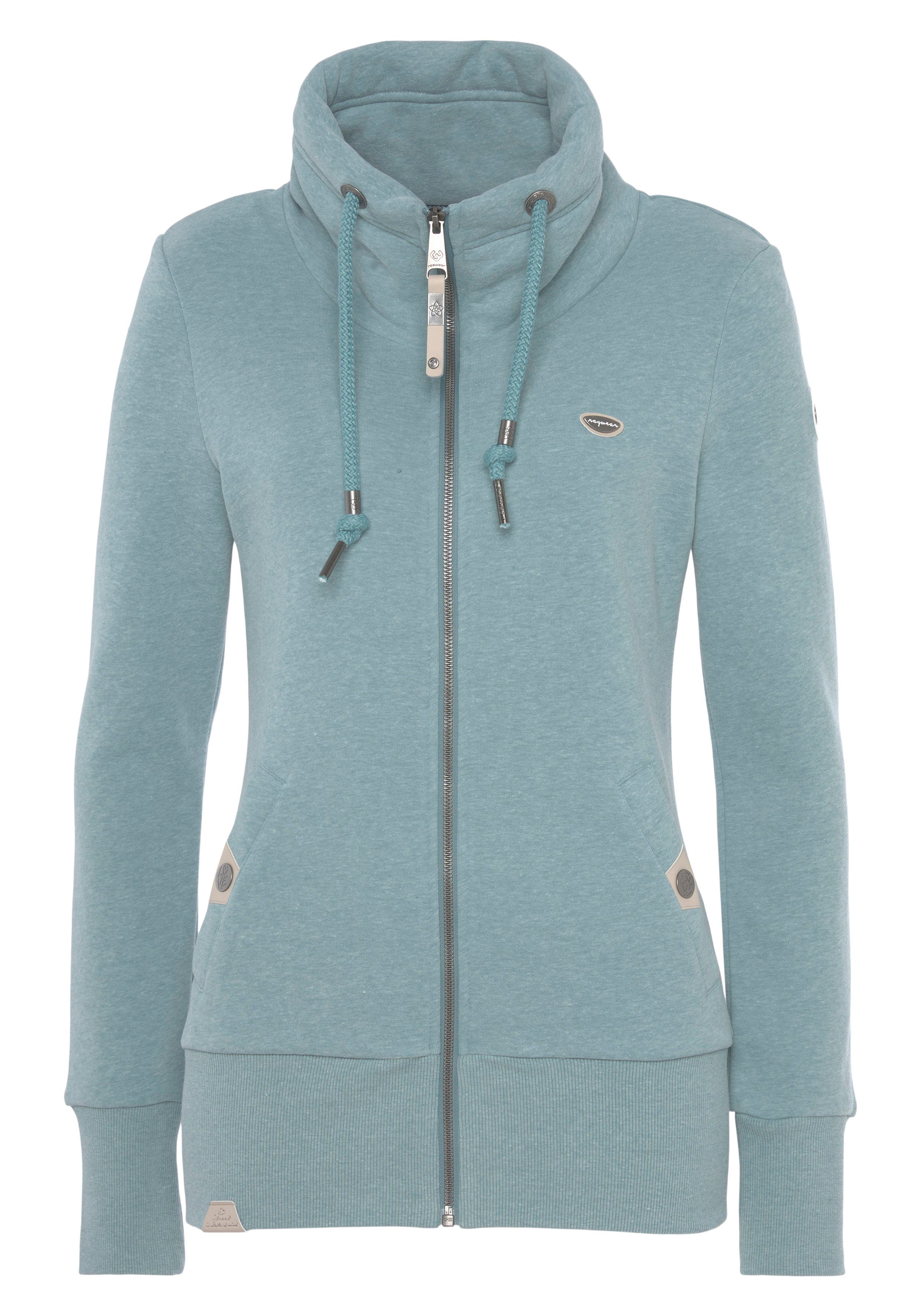 verifizierte ZIP Sweatjacke von Vegan, Sweatjacke RYLIE Stehkragen, RYLIE Ragwear hohem PETA von Ragwear ZIP mit