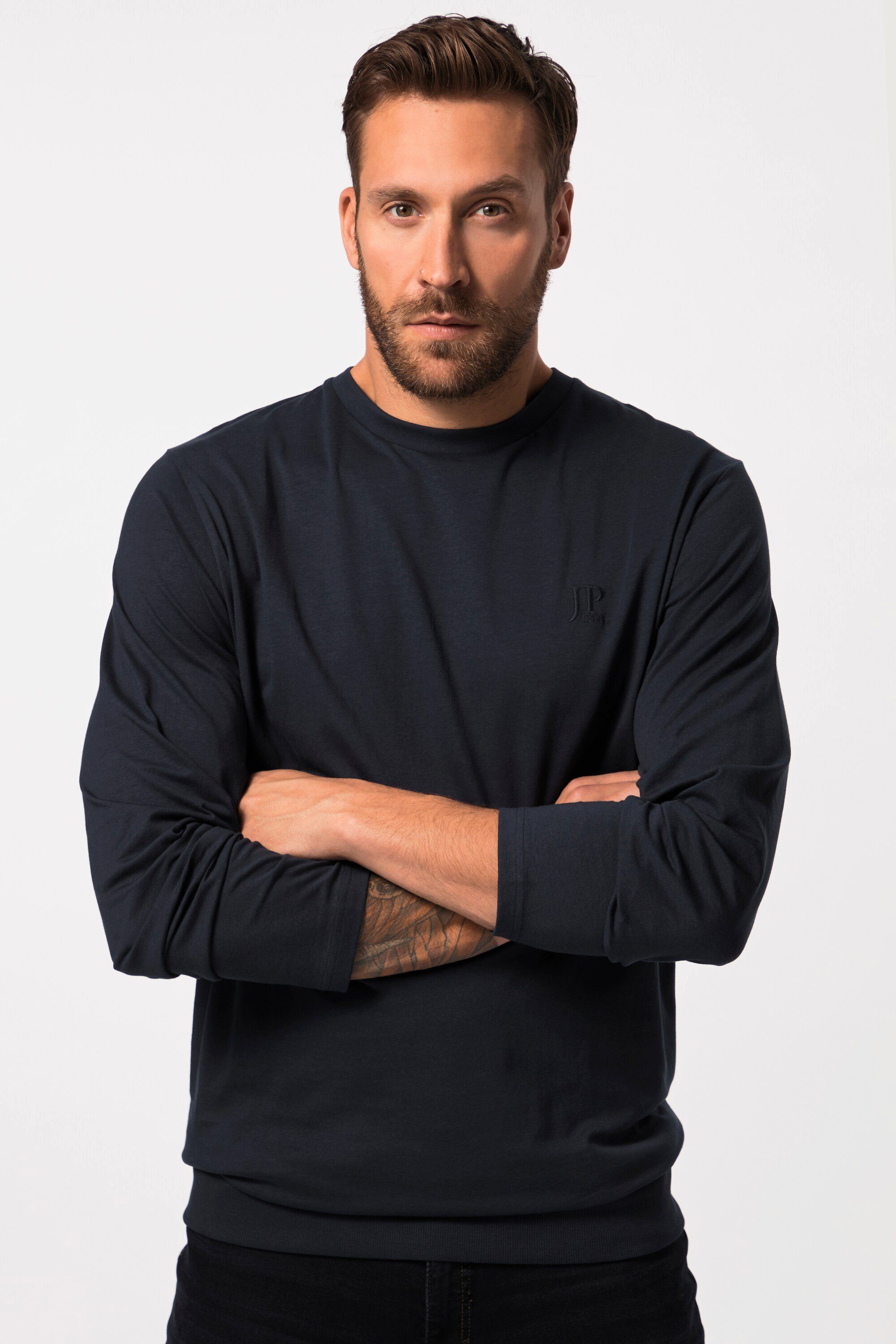 JP1880 T-Shirt JP1880 Langarmshirt Bauchfit Basic Rundhals günstig online kaufen