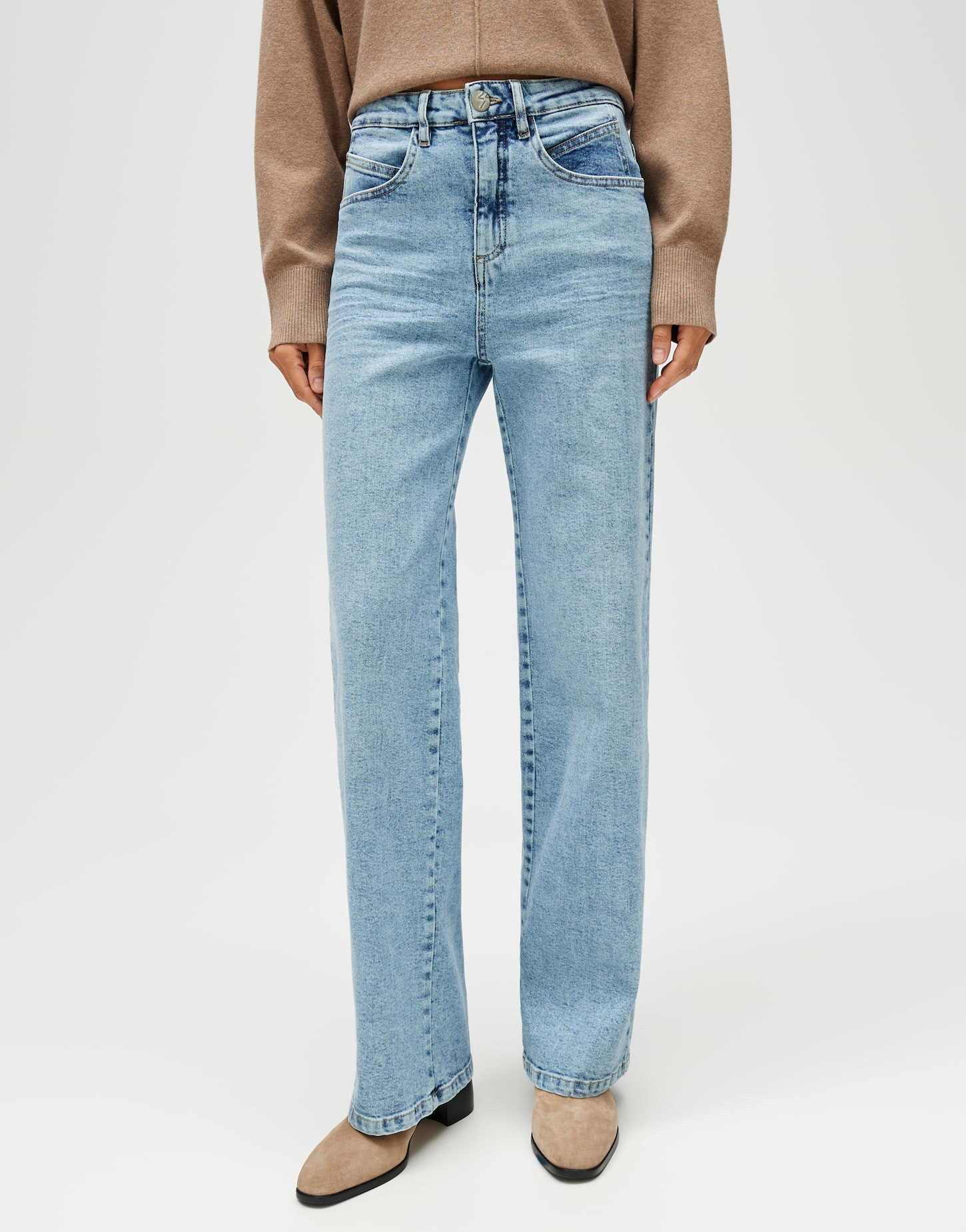 OPUS Weite Jeans MIVY FRESH High Rise aus Baumwolle