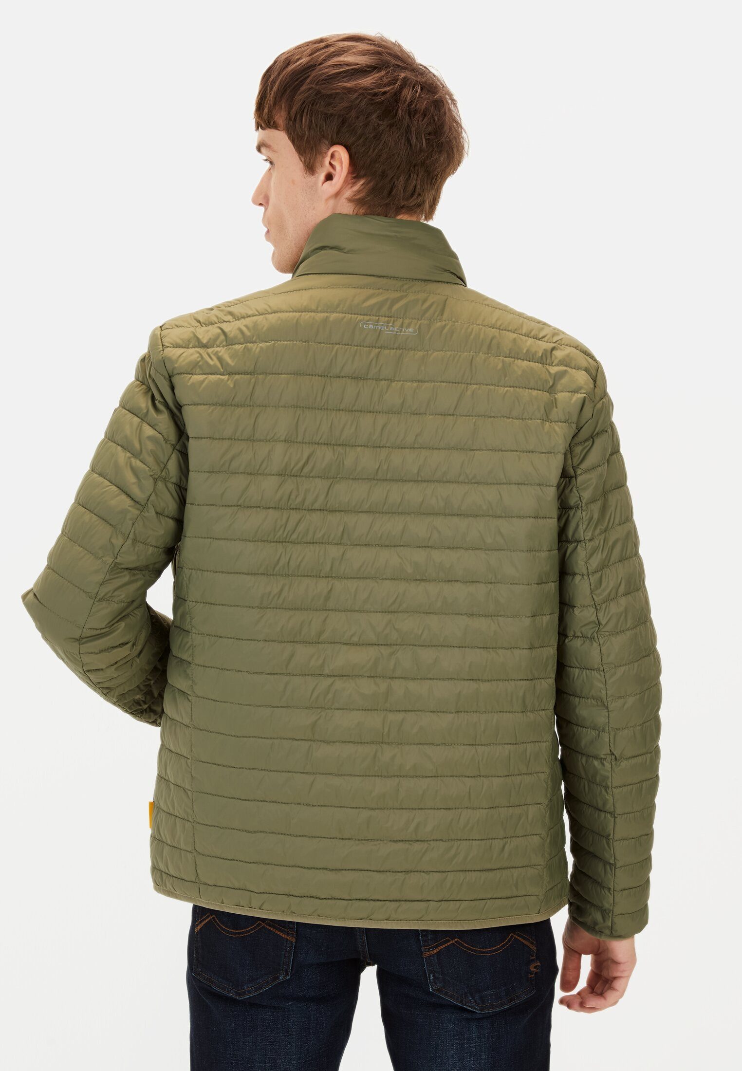 camel active Steppjacke mit Stehkragen Langarm Stehkragen Markenlabel günstig online kaufen