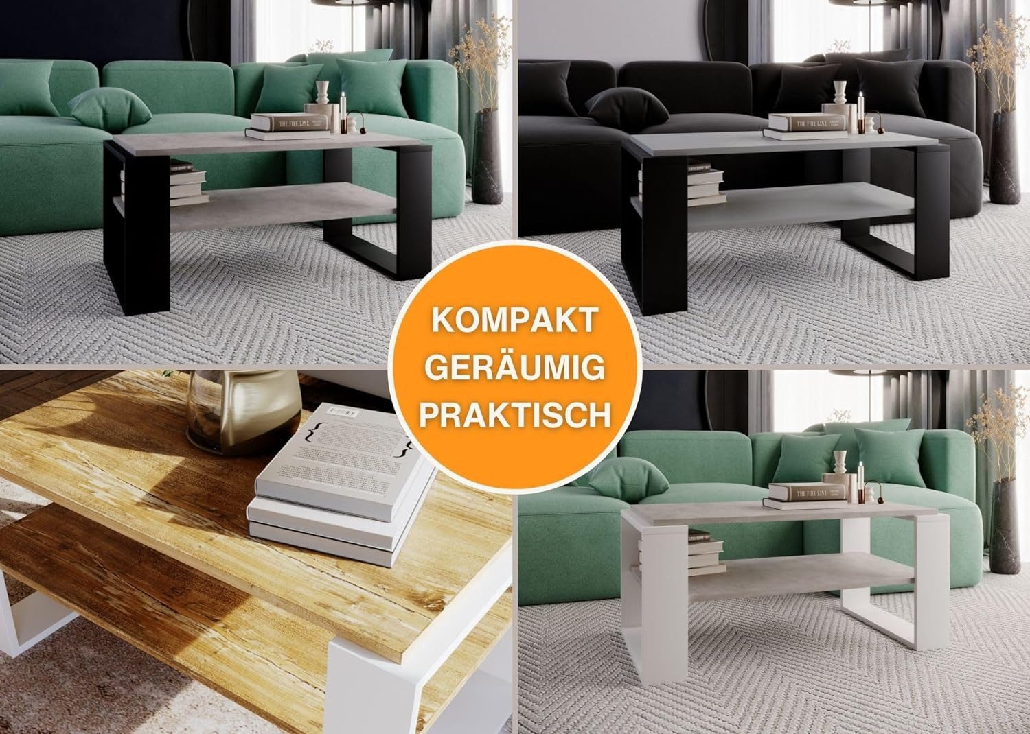CraftPAK Wohnzimmertisch Kaja96 für Couch aus günstig online kaufen