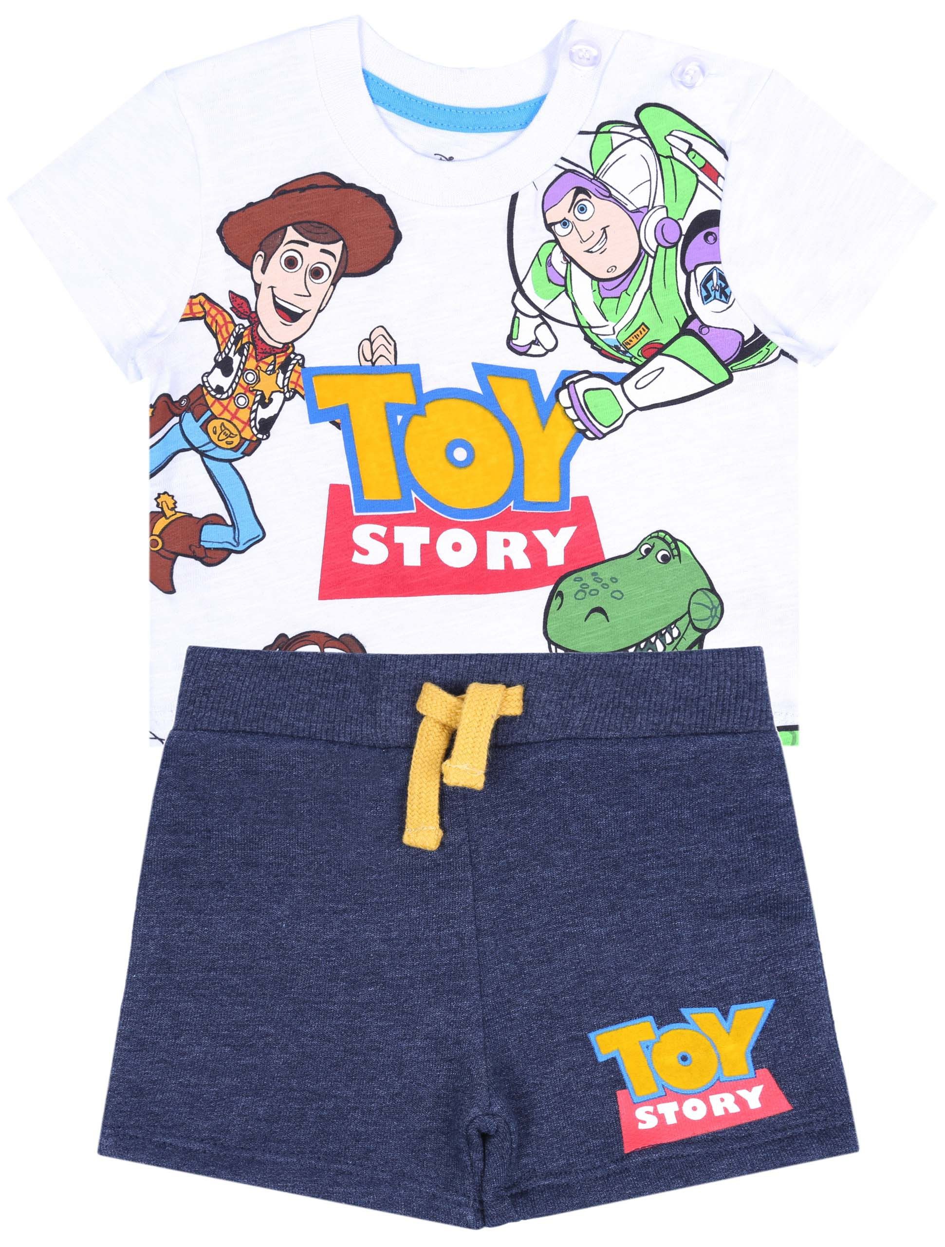 Sarcia.eu T-Shirt & Shorts Weißes T-Shirt + Toy Story Shorts DISNEY 0-3 Monate