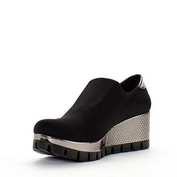 Celal Gültekin 317-401 Black/Silver Casual Wedge Shoes Slipper