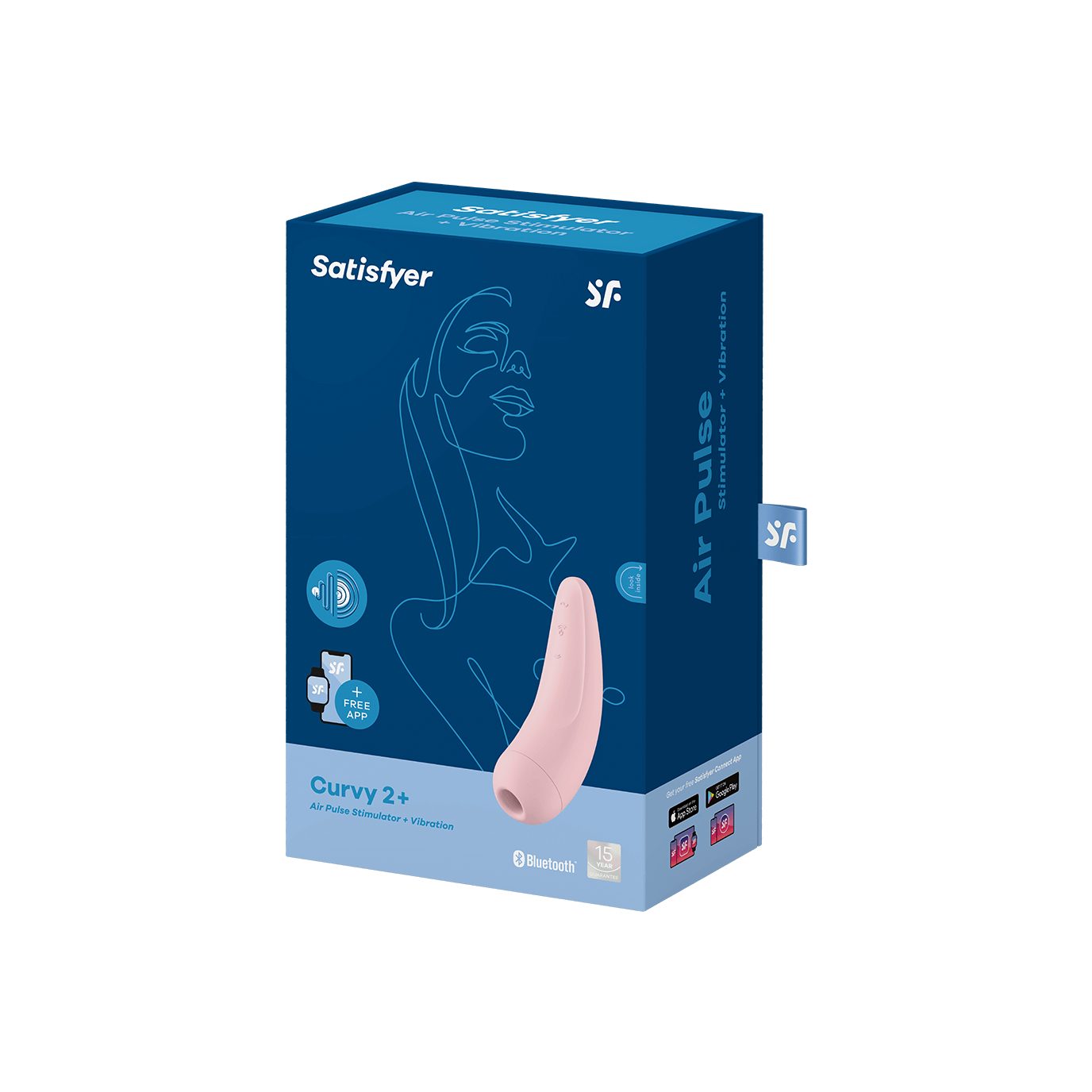 Satisfyer Klitoris-Stimulator Satisfyer "Curvy 2 Connect App", Druckwellenvibrator, mit App, 13,5cm